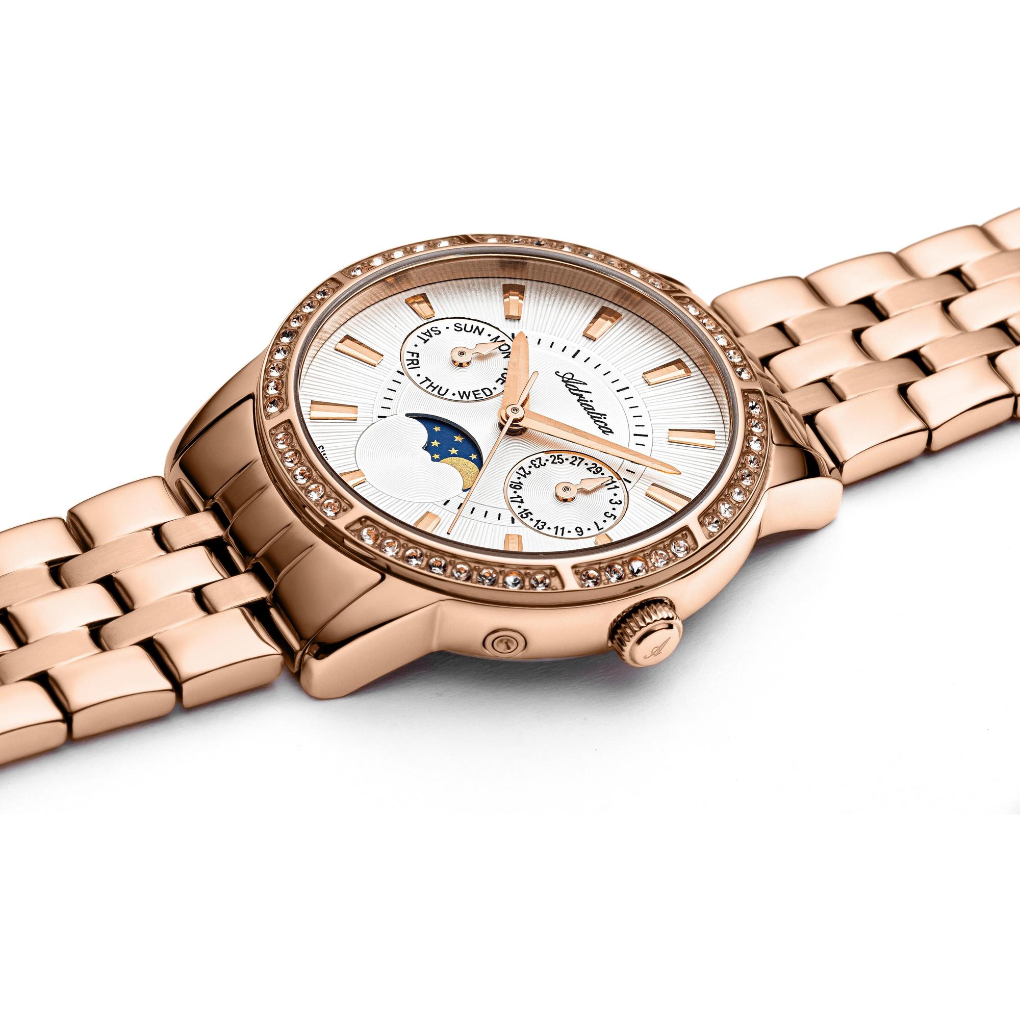 Adriatica A36019113QFZ zegarek różowe złoto elegancki Bransoleta bransoleta - miniatura 5