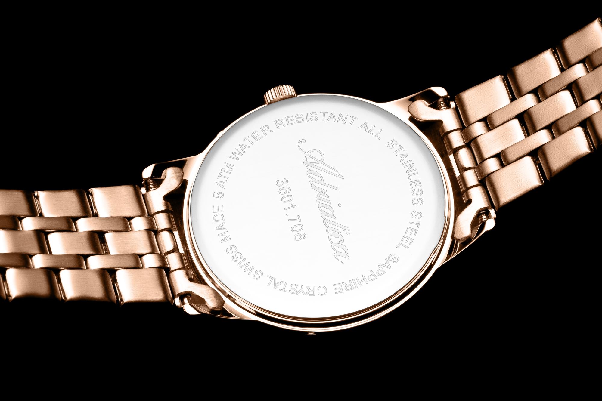 Adriatica A36019113QFZ zegarek różowe złoto elegancki Bransoleta bransoleta - miniatura 9