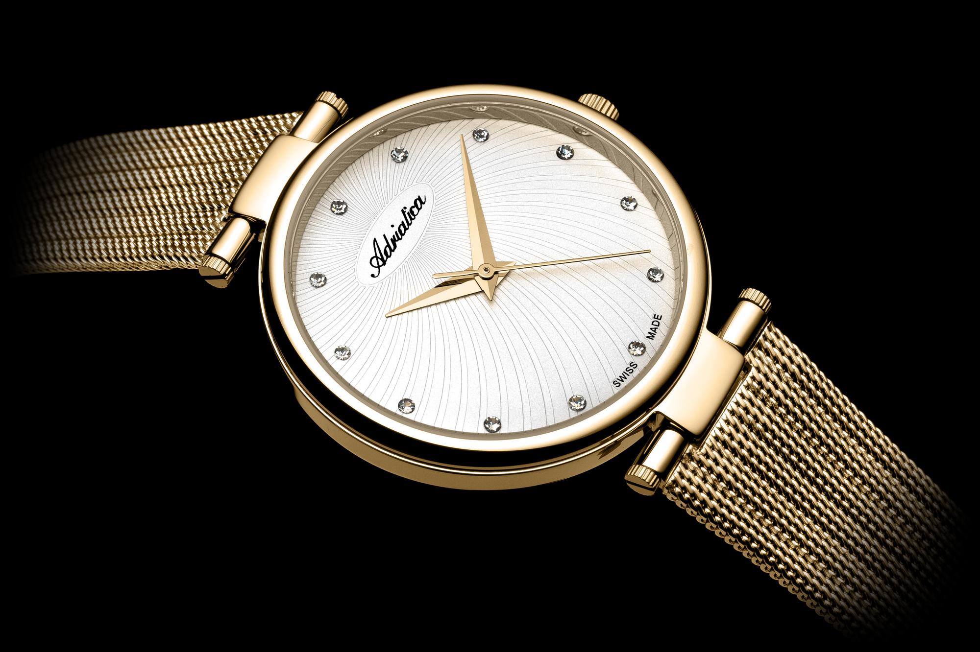 Adriatica A36891143Q zegarek złoty elegancki Bransoleta bransoleta