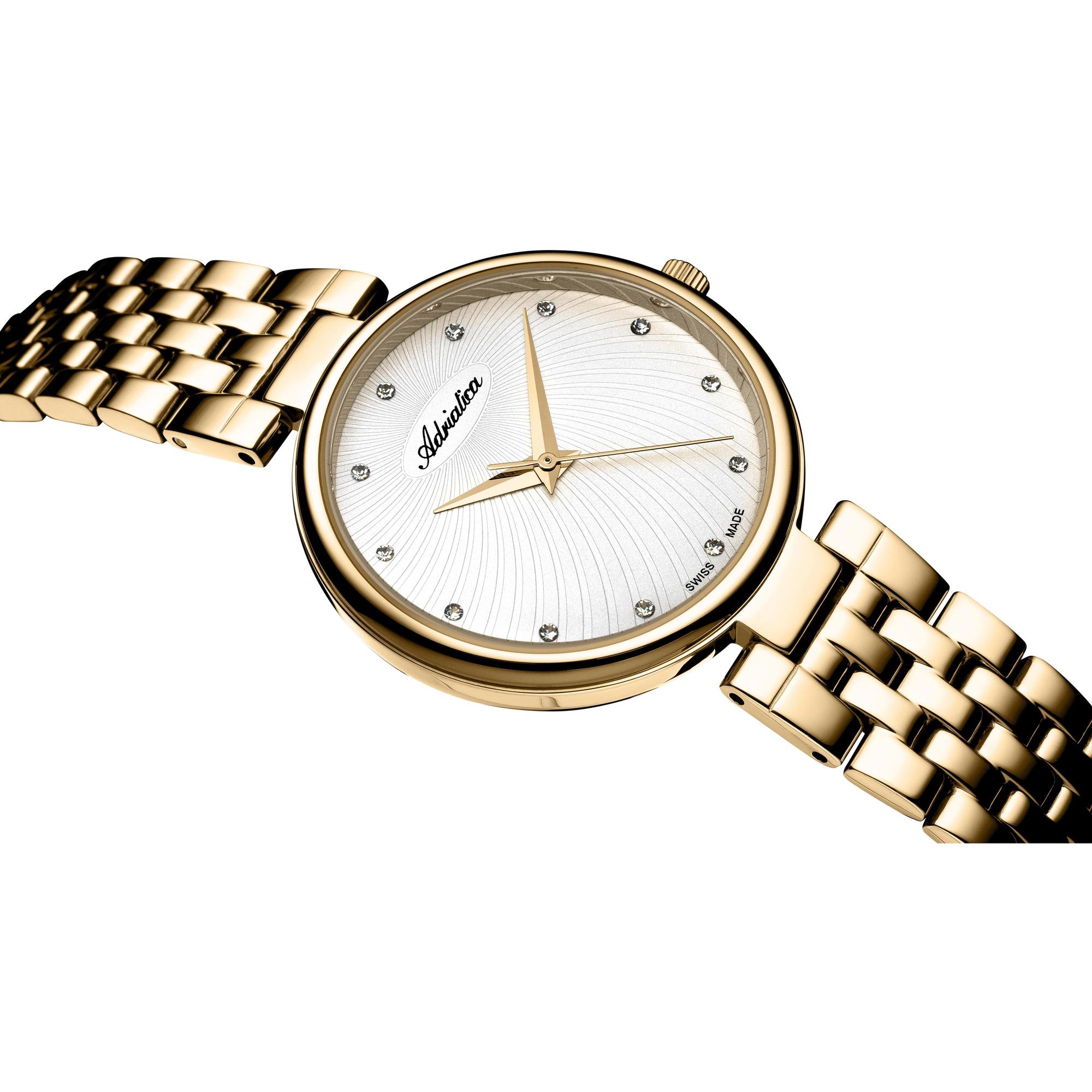 Adriatica A36891143Q1 zegarek złoty elegancki Bransoleta bransoleta