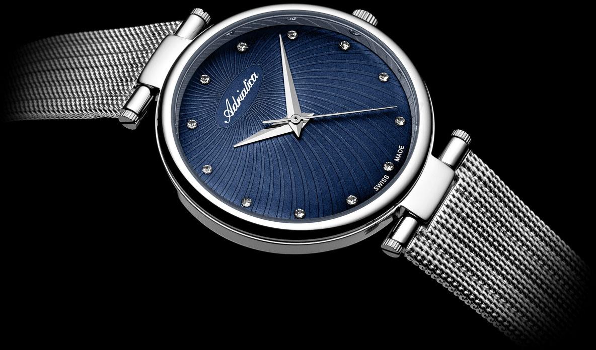 Adriatica A36895145Q zegarek srebrny elegancki Bransoleta bransoleta