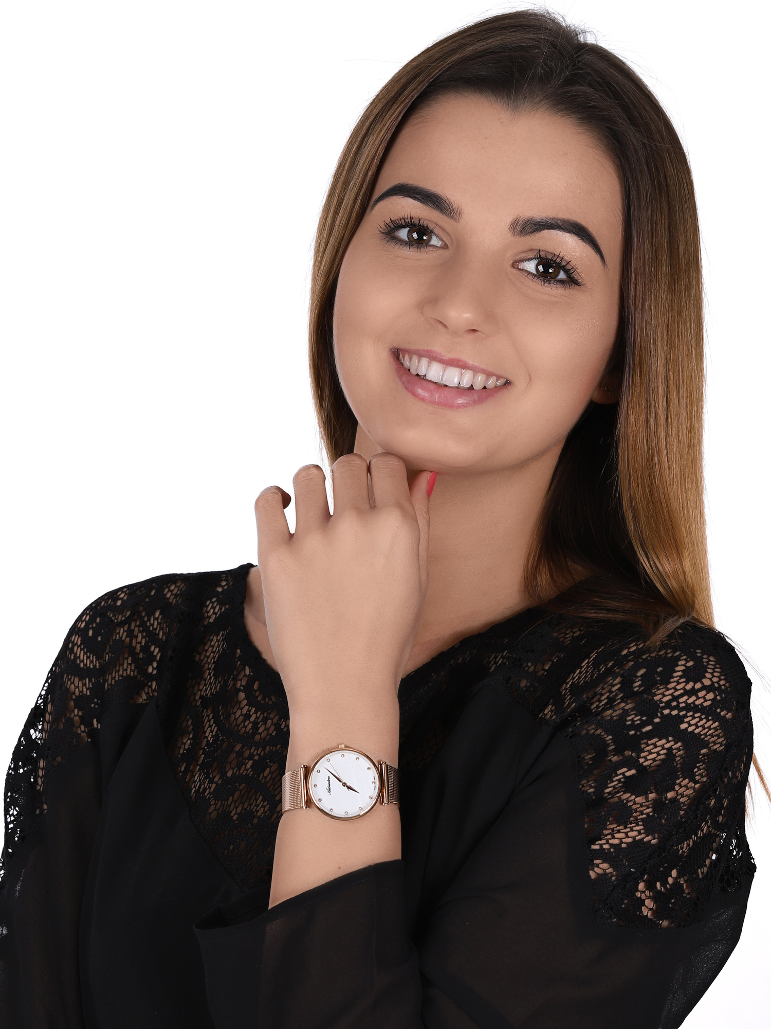 Adriatica A3712.914FQZ zegarek różowe złoto elegancki Bransoleta bransoleta - miniatura 2