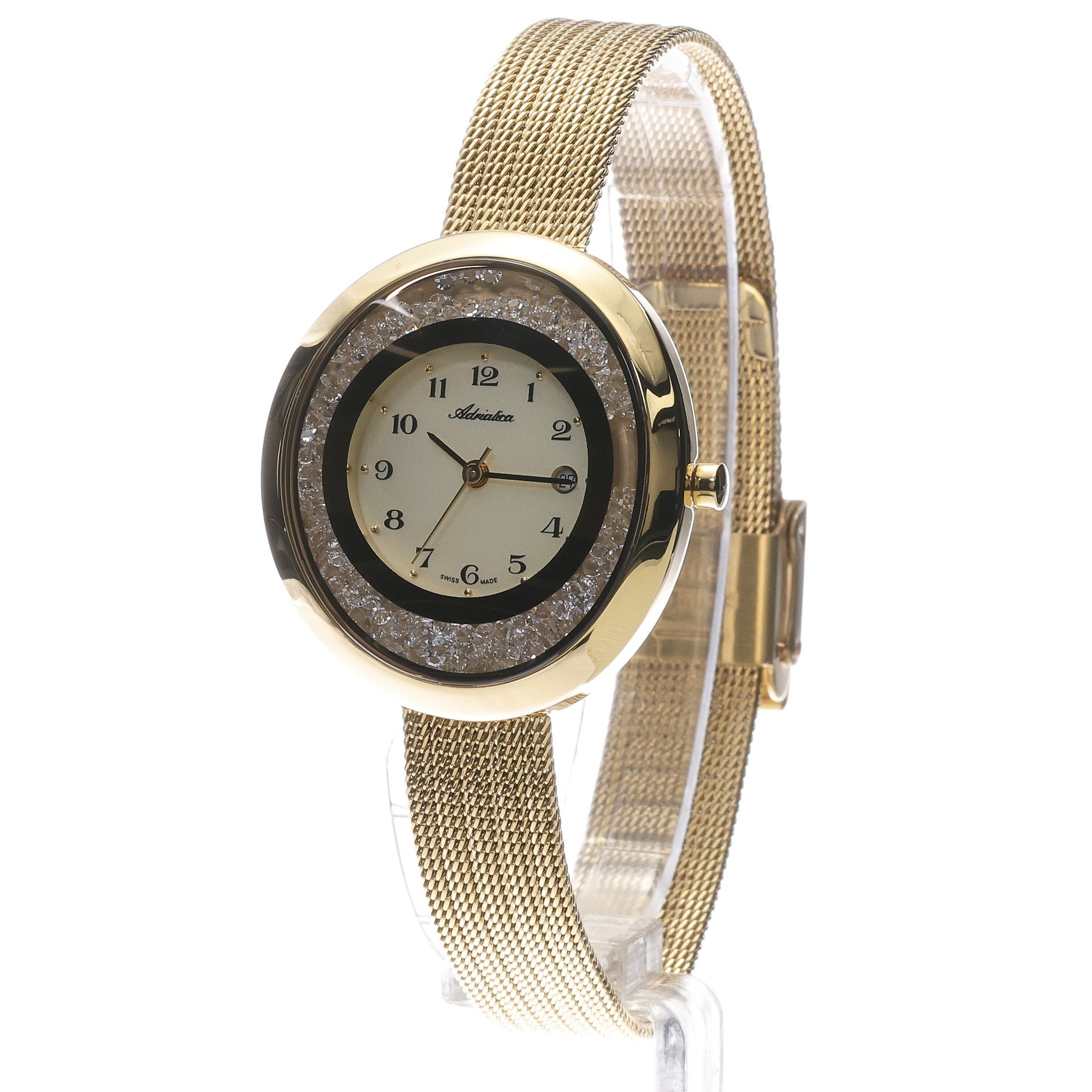Adriatica A37711121QZ zegarek złoty elegancki Bransoleta bransoleta