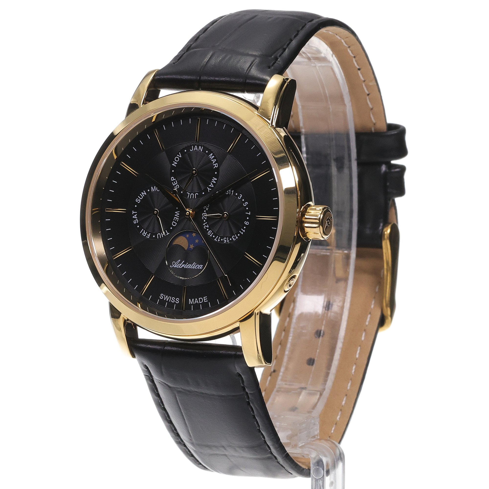 Adriatica A81341214QF Classic Moonphase zegarek klasyczny Męskie - miniatura 2