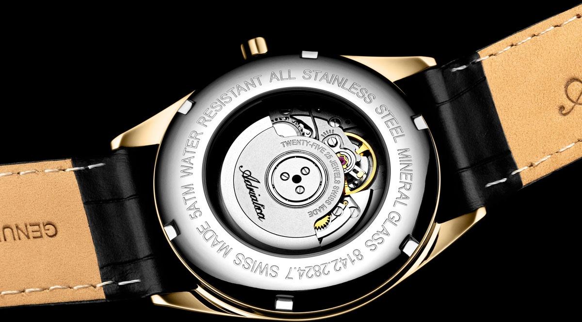Adriatica A81421253A Worldchampion Automatic Automatic klasyczny zegarek złoty - miniatura 13