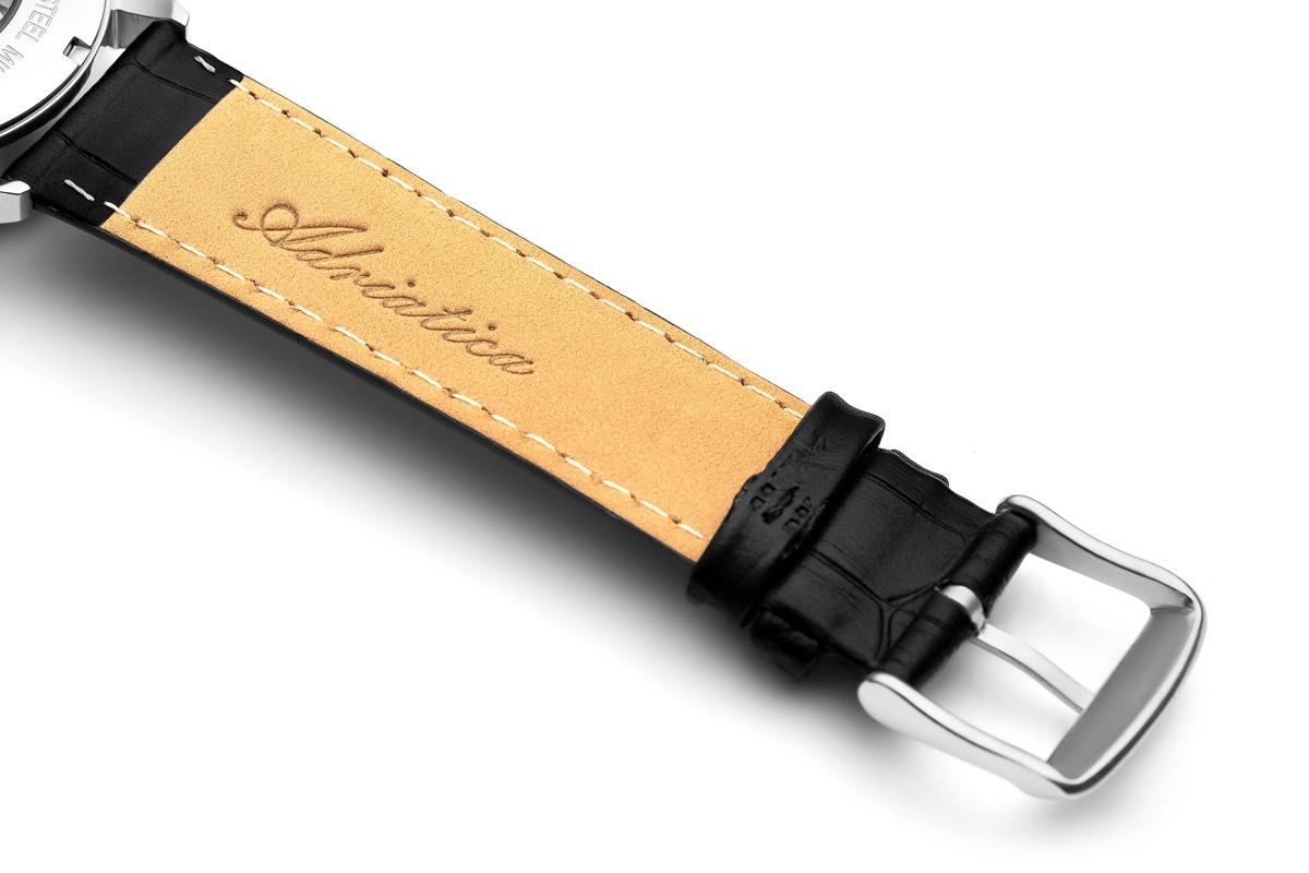 Adriatica A81425253A zegarek srebrny klasyczny Automatic pasek