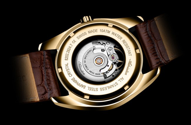 Adriatica A82021B11AO zegarek złoty klasyczny Automatic pasek - miniatura 5