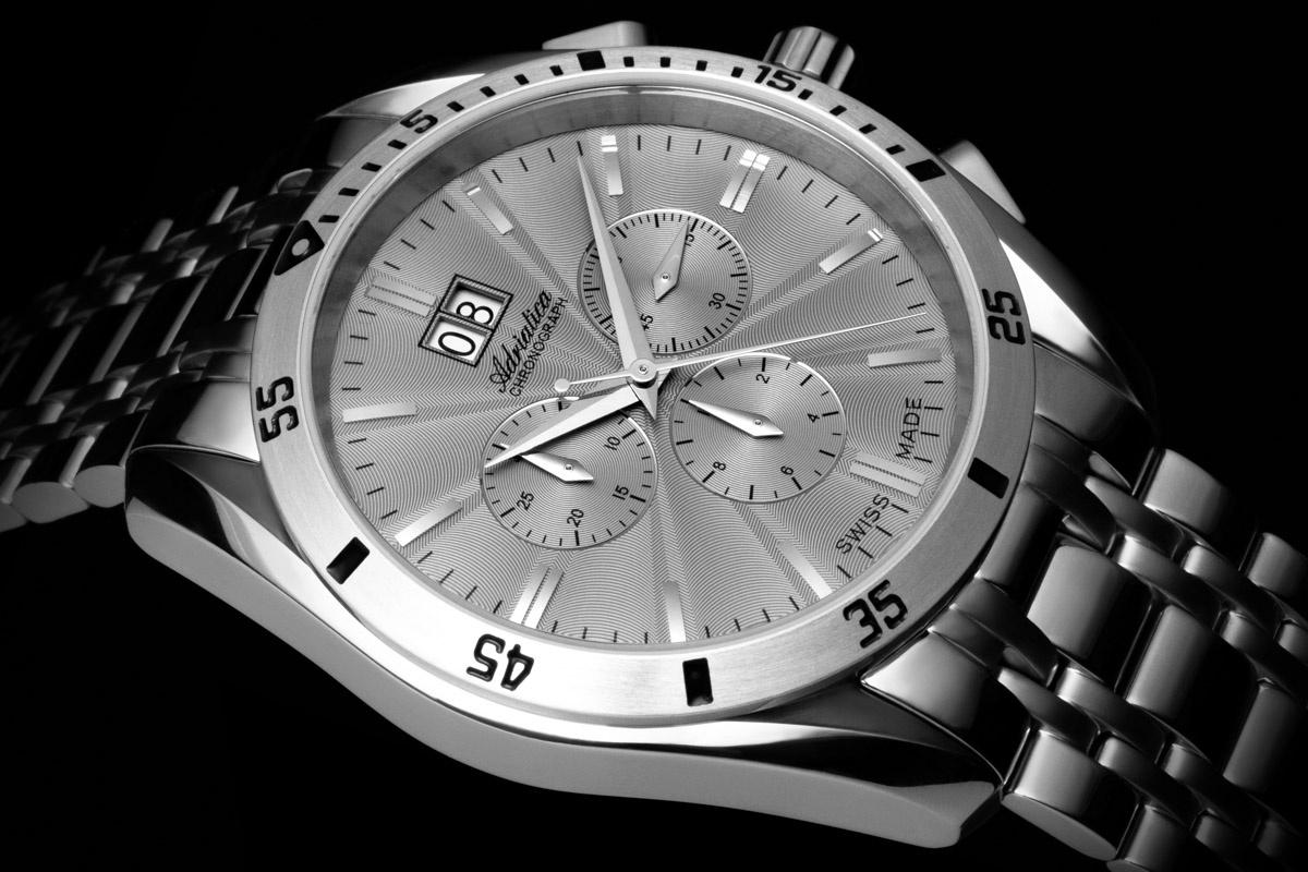 Adriatica A82025117CH zegarek srebrny elegancki Bransoleta bransoleta