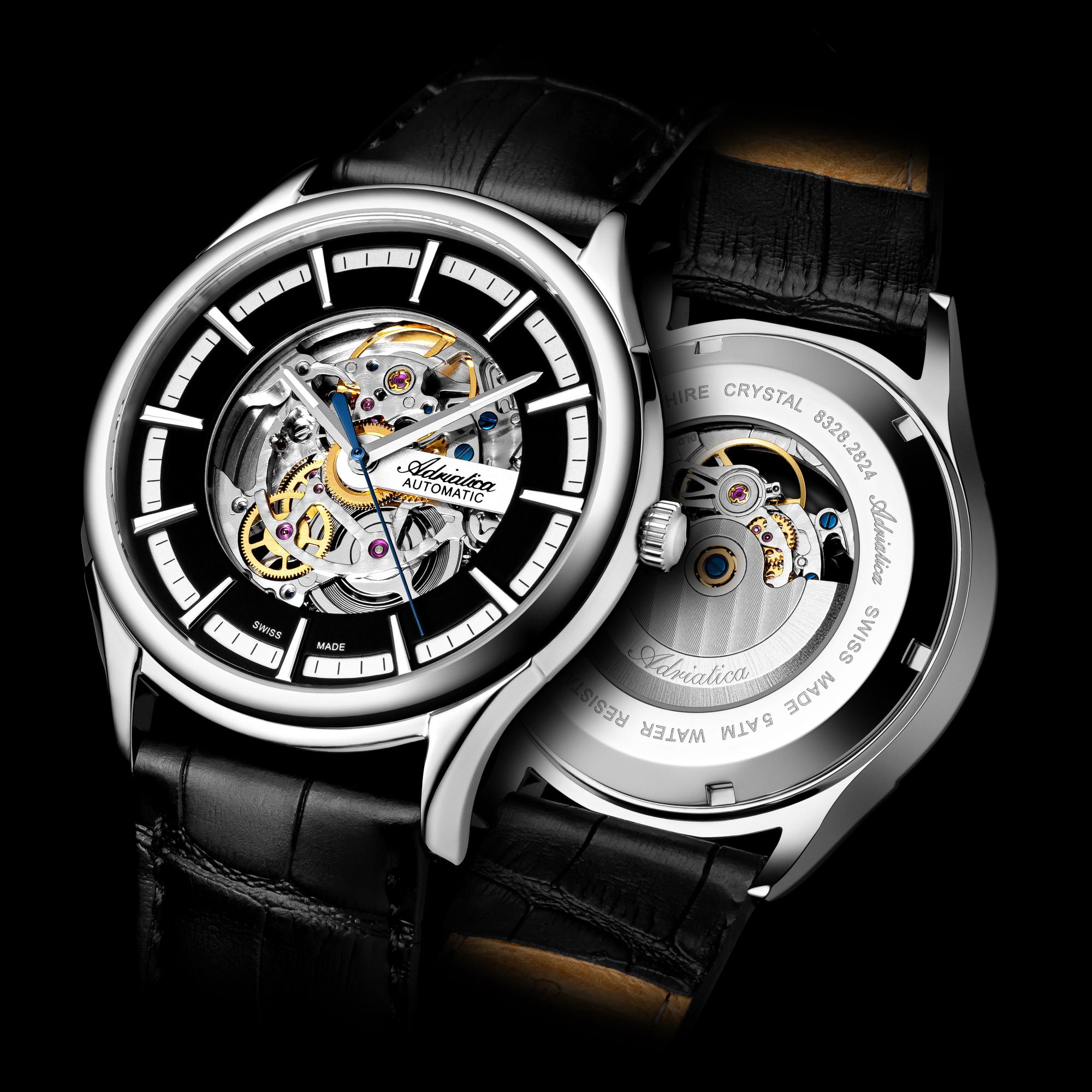 Adriatica A83285214WAS zegarek srebrny klasyczny Automatic pasek - miniatura 4