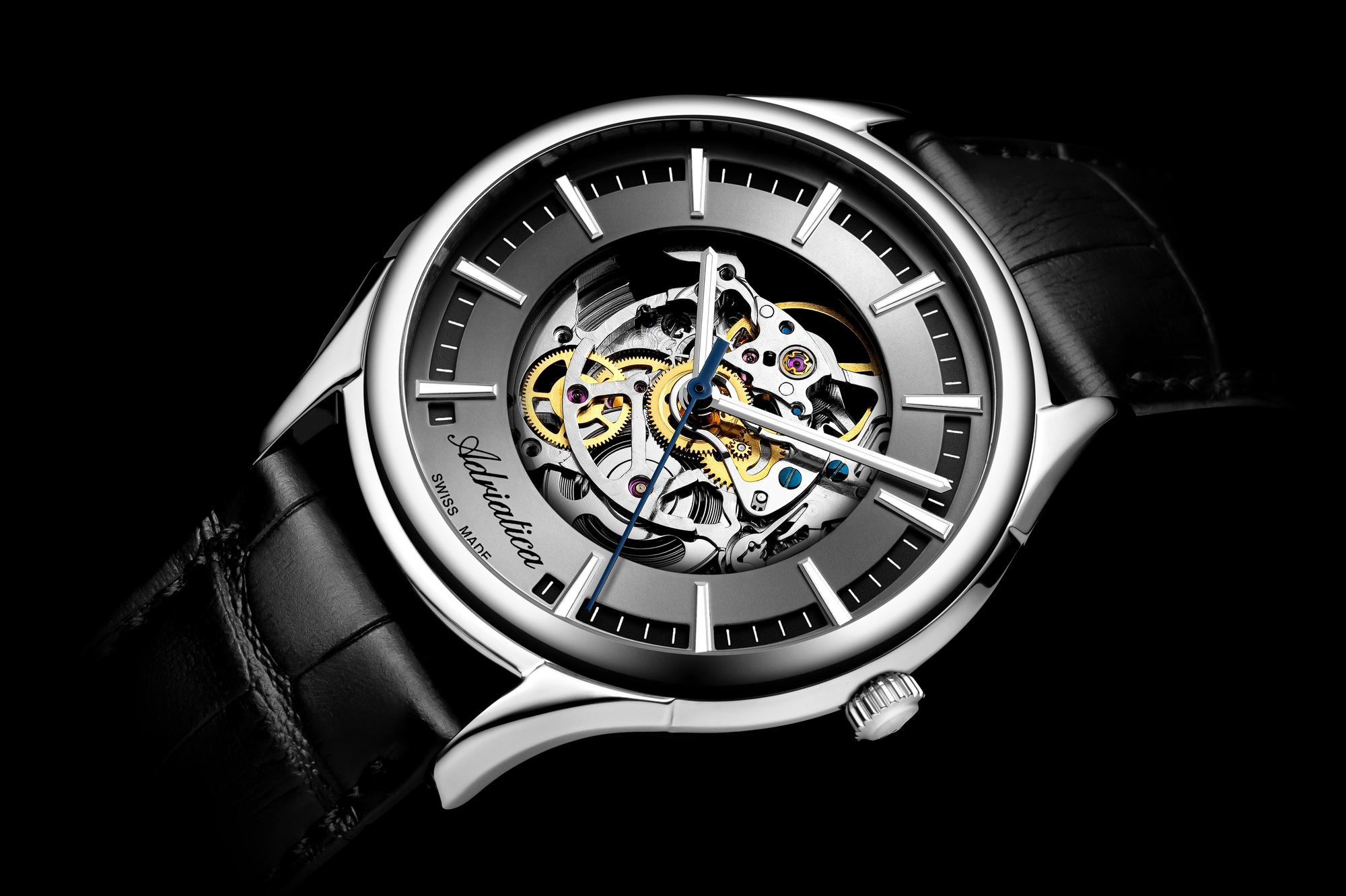 Adriatica A83285217SA zegarek srebrny klasyczny Automatic pasek - miniatura 2