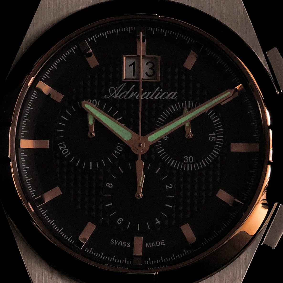 Adriatica A8336R116CH zegarek srebrny sportowy Męskie bransoleta