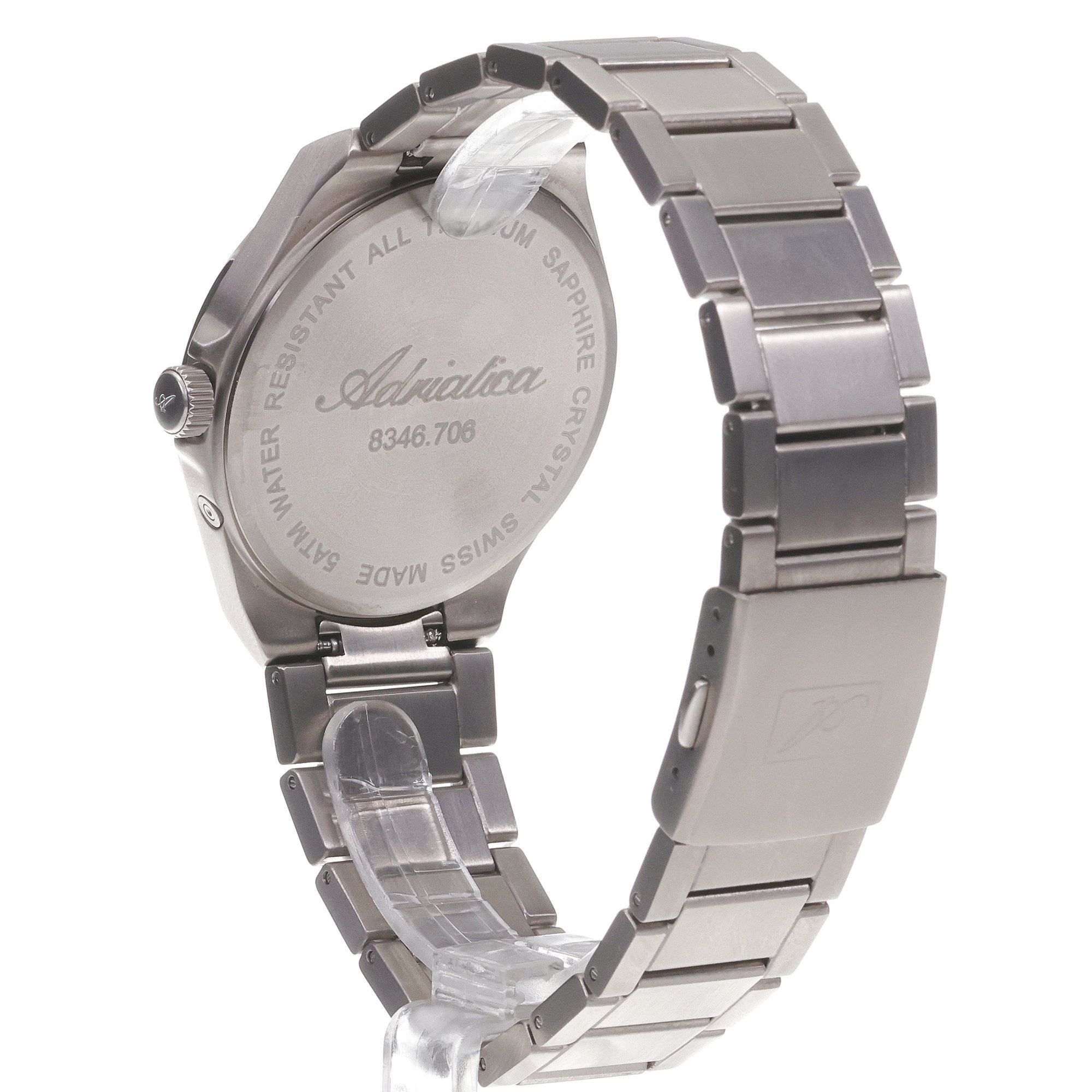 Adriatica A83464155QF Męskie Multifunction zegarek męski elegancki szafirowe - miniatura 4