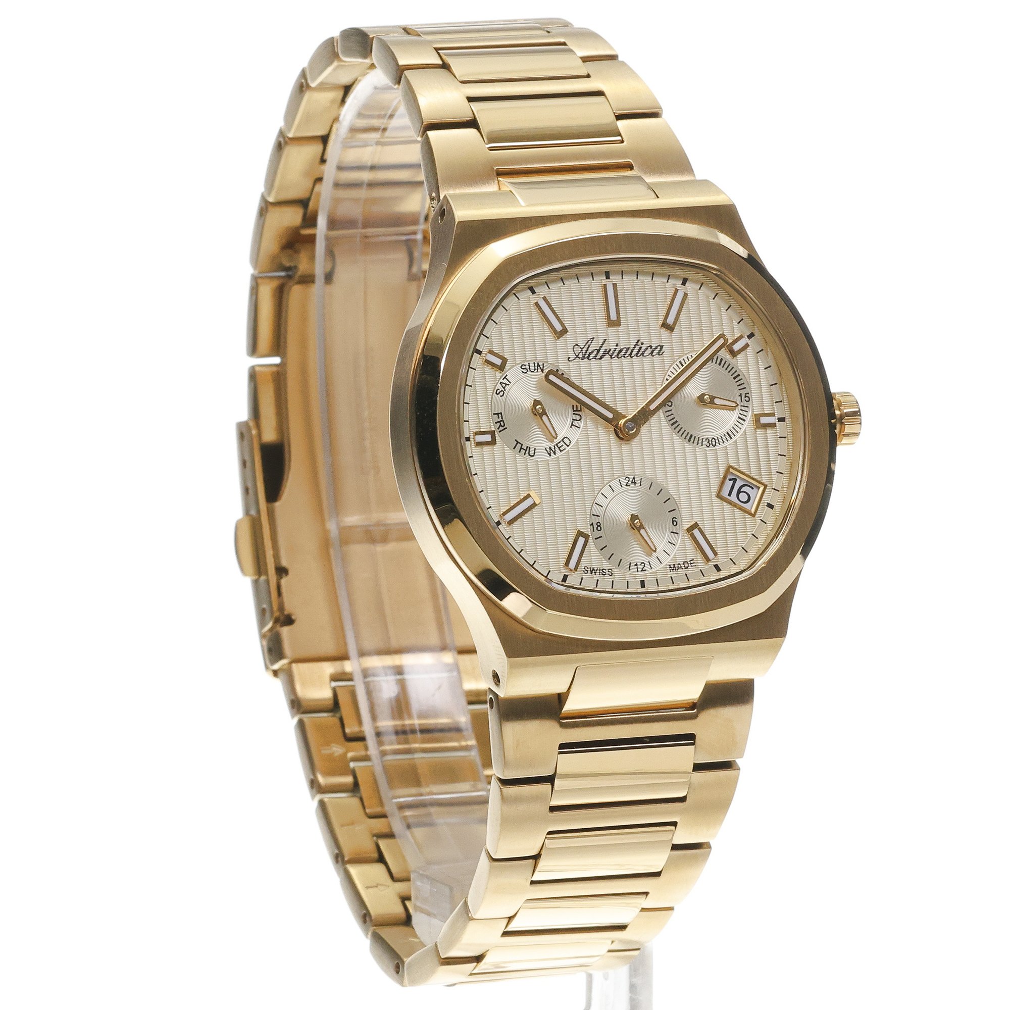 Adriatica A83491111QF Bransoleta zegarek męski elegancki szafirowe - miniatura 3