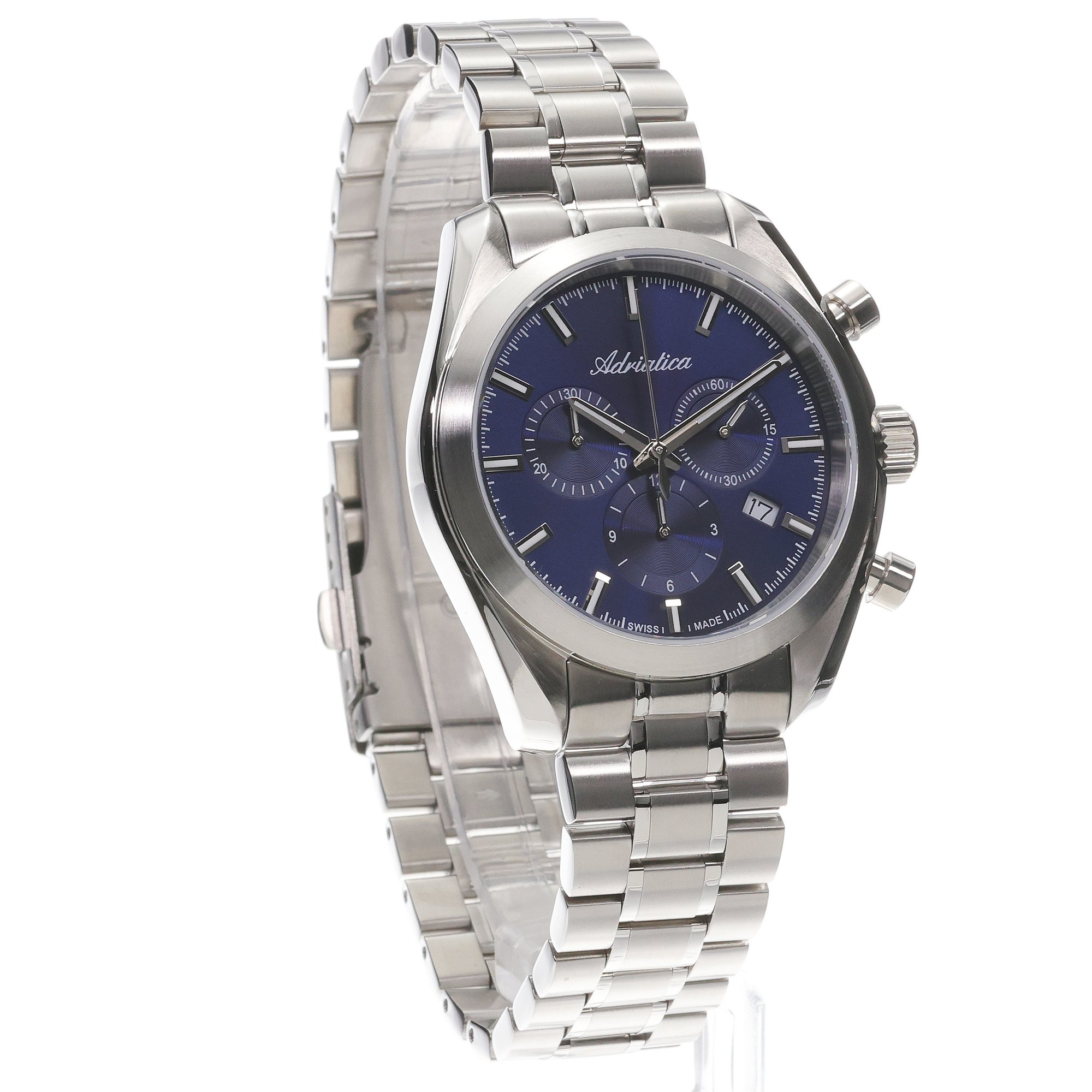Adriatica A83505115CH Bransoleta zegarek męski elegancki szafirowe