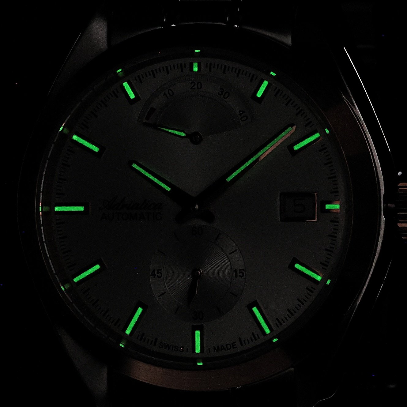 Adriatica A8350R113A zegarek srebrny klasyczny Automatic bransoleta