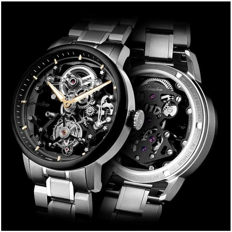Adriatica A888841G4M Tourbillon Skeleton Limited Edition Tourbillon luksusowy zegarek srebrny - miniatura 9