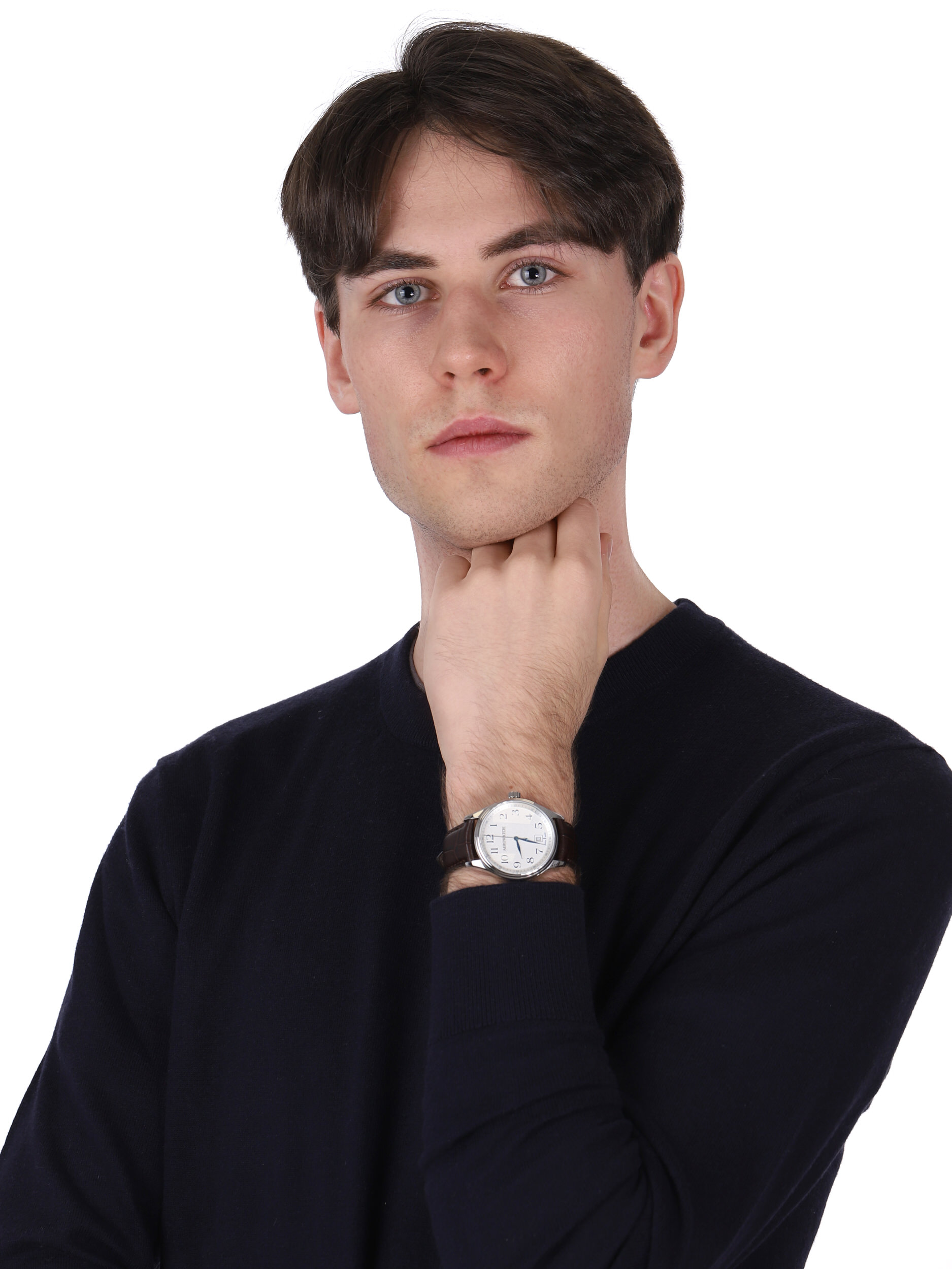 Aerowatch 42979-AA01 zegarek srebrny klasyczny Les Grandes Classiques pasek - miniatura 2