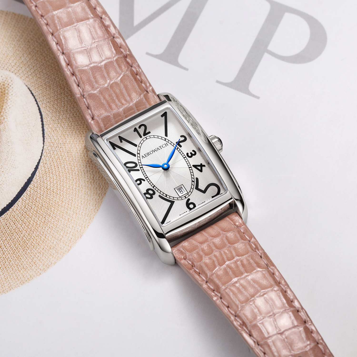 Aerowatch 49988-AA04 zegarek srebrny klasyczny Intuition pasek - miniatura 3