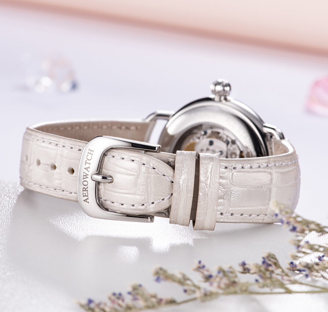 Aerowatch 60900-AA24 zegarek srebrny klasyczny 1942 pasek - miniatura 3
