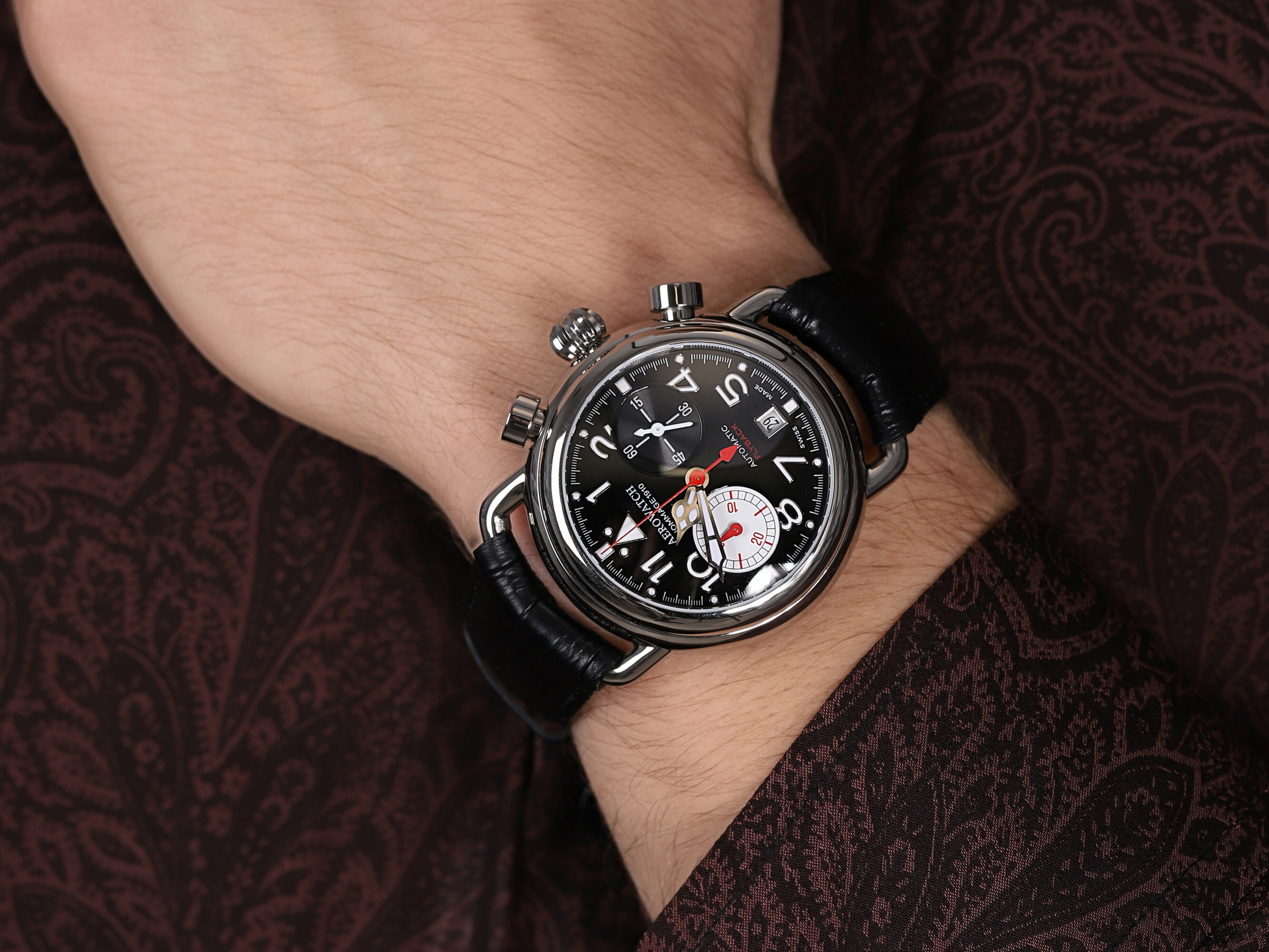 Aerowatch 72945-TI01 zegarek męski Hommage 1910 - miniatura 4