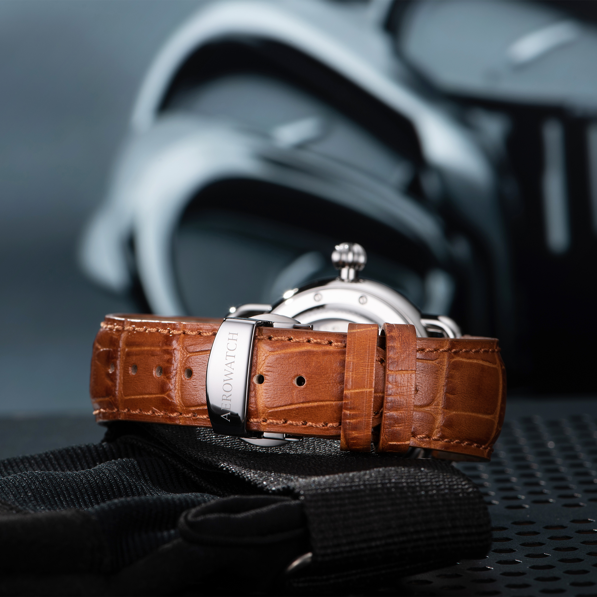 Aerowatch 77983-AA06 zegarek srebrny klasyczny 1942 bransoleta - miniatura 5