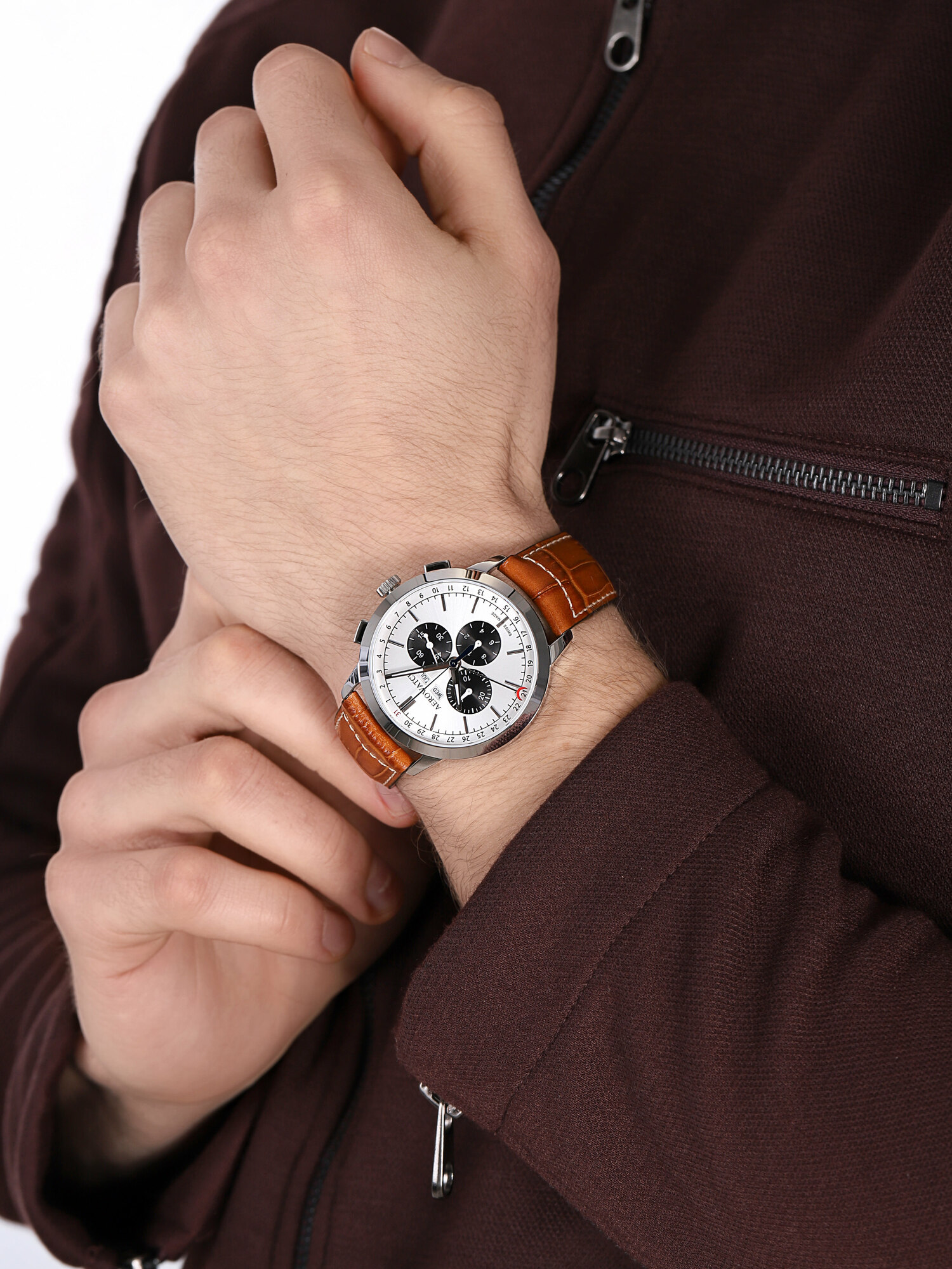 Aerowatch 89992-AA02 LES GRANDES CLASSIQUES CHRONOGRAPH zegarek klasyczny Les Grandes Classiques - miniatura 3