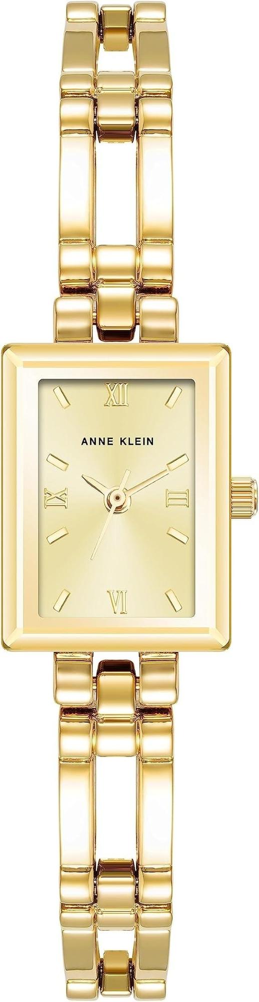 Anne Klein Iconic Rectangular Case Bangle Watch 10-4898CHGP