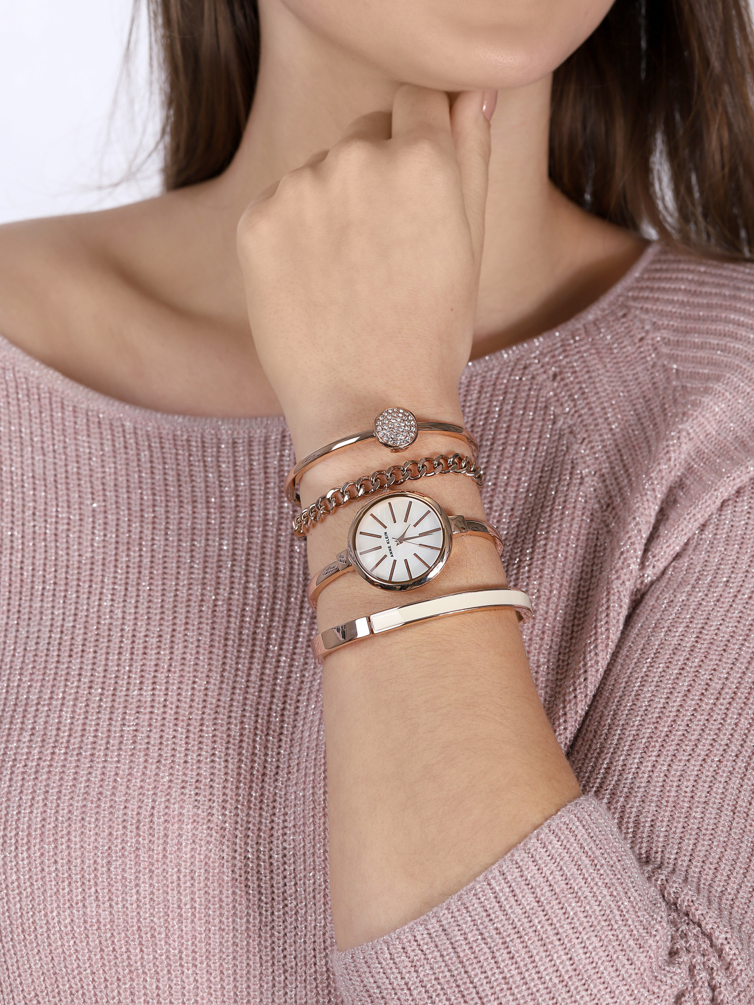 Anne Klein AK-1470RGST damski zegarek Bransoleta bransoleta - miniatura 3