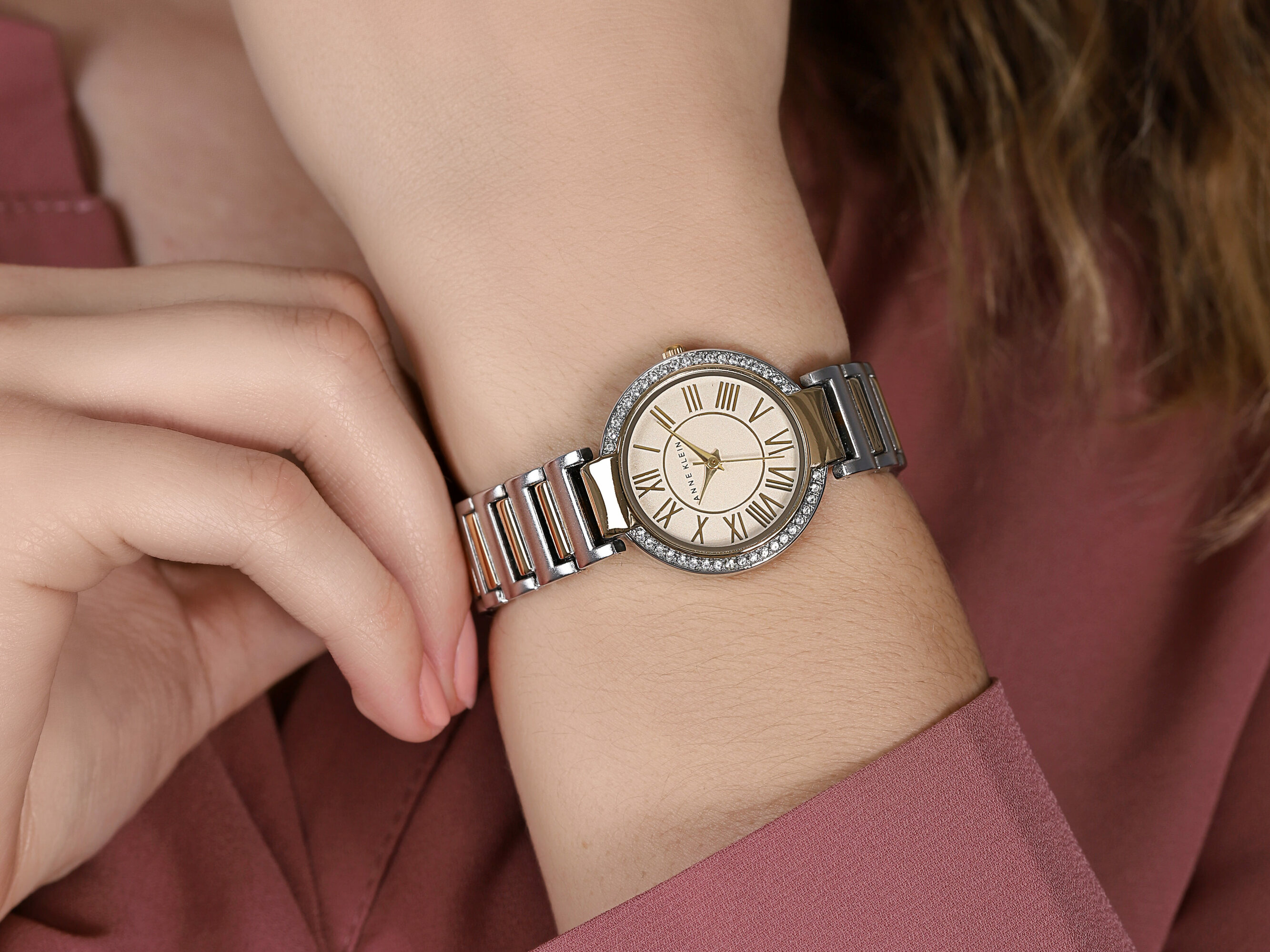 Anne Klein AK-2037SVTT zegarek damski Bransoleta - miniatura 4