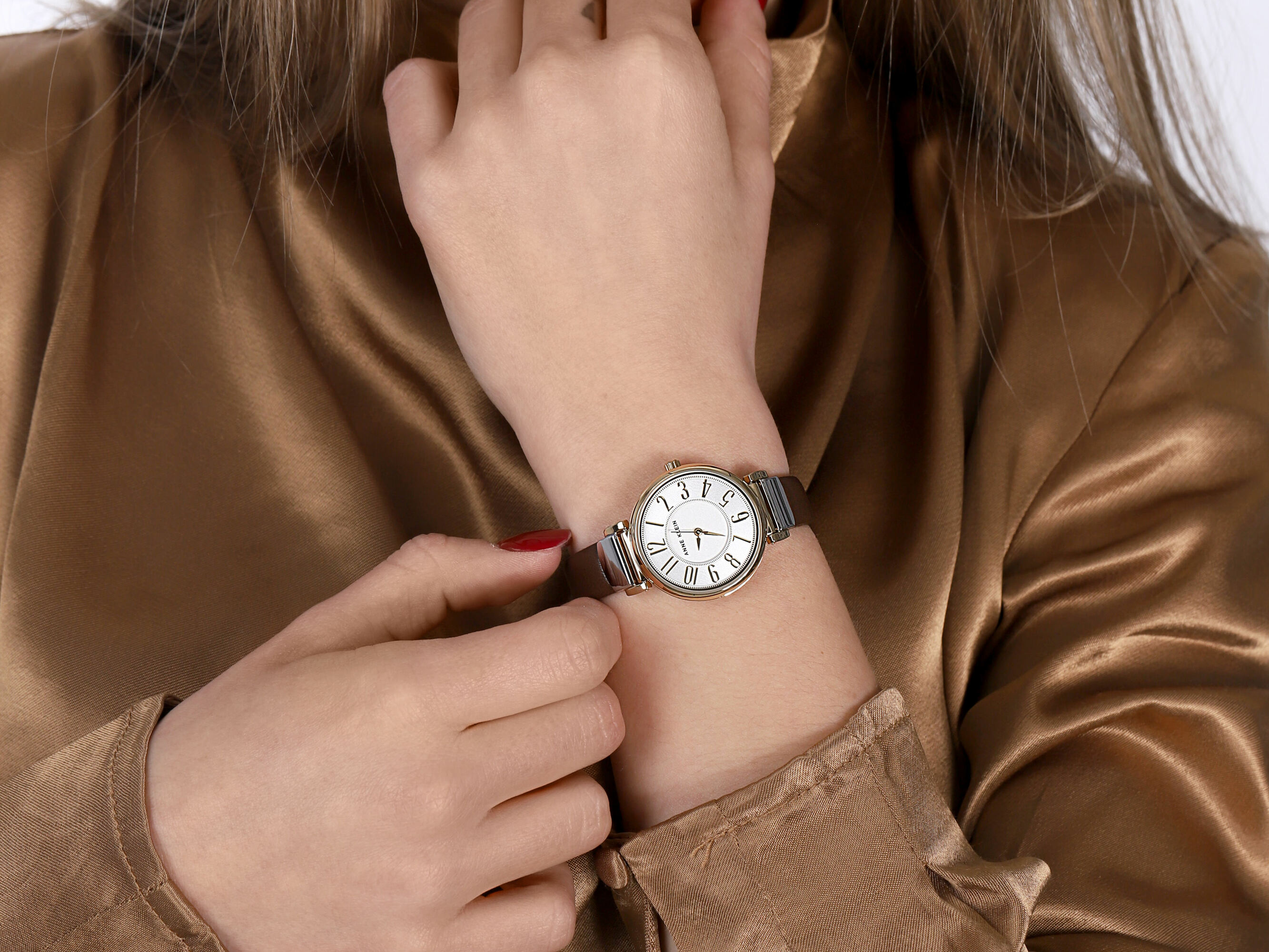 Anne Klein AK-2157SVBN damski zegarek Pasek pasek - miniatura 4