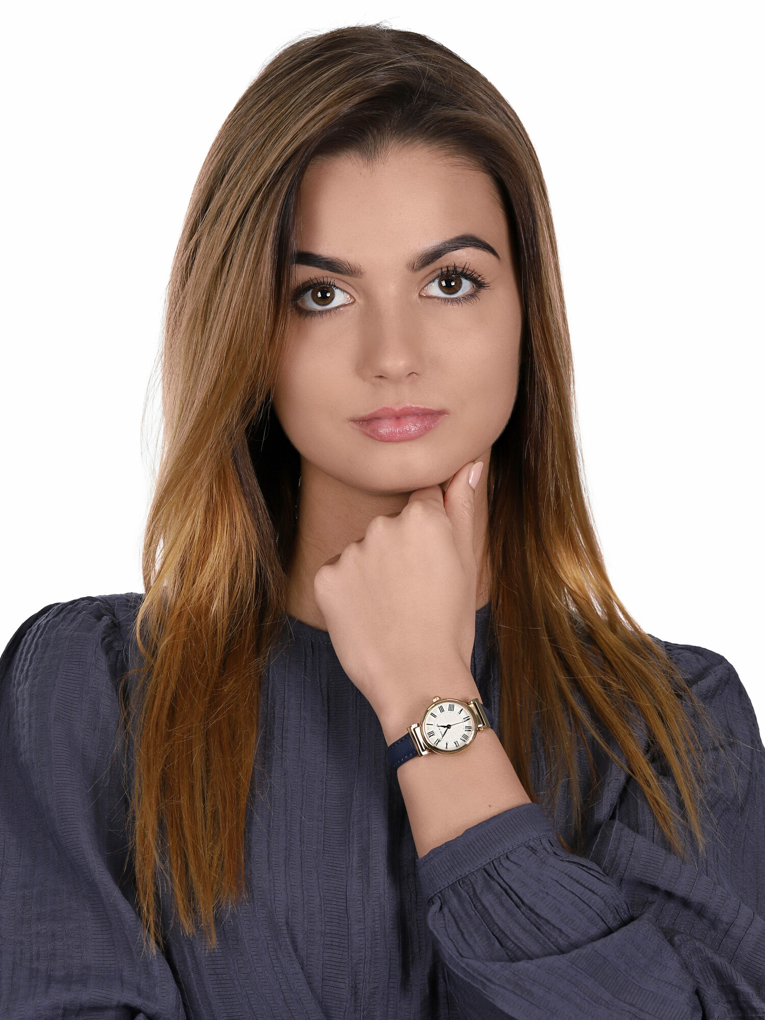 Anne Klein AK-2246CRNV zegarek damski Pasek