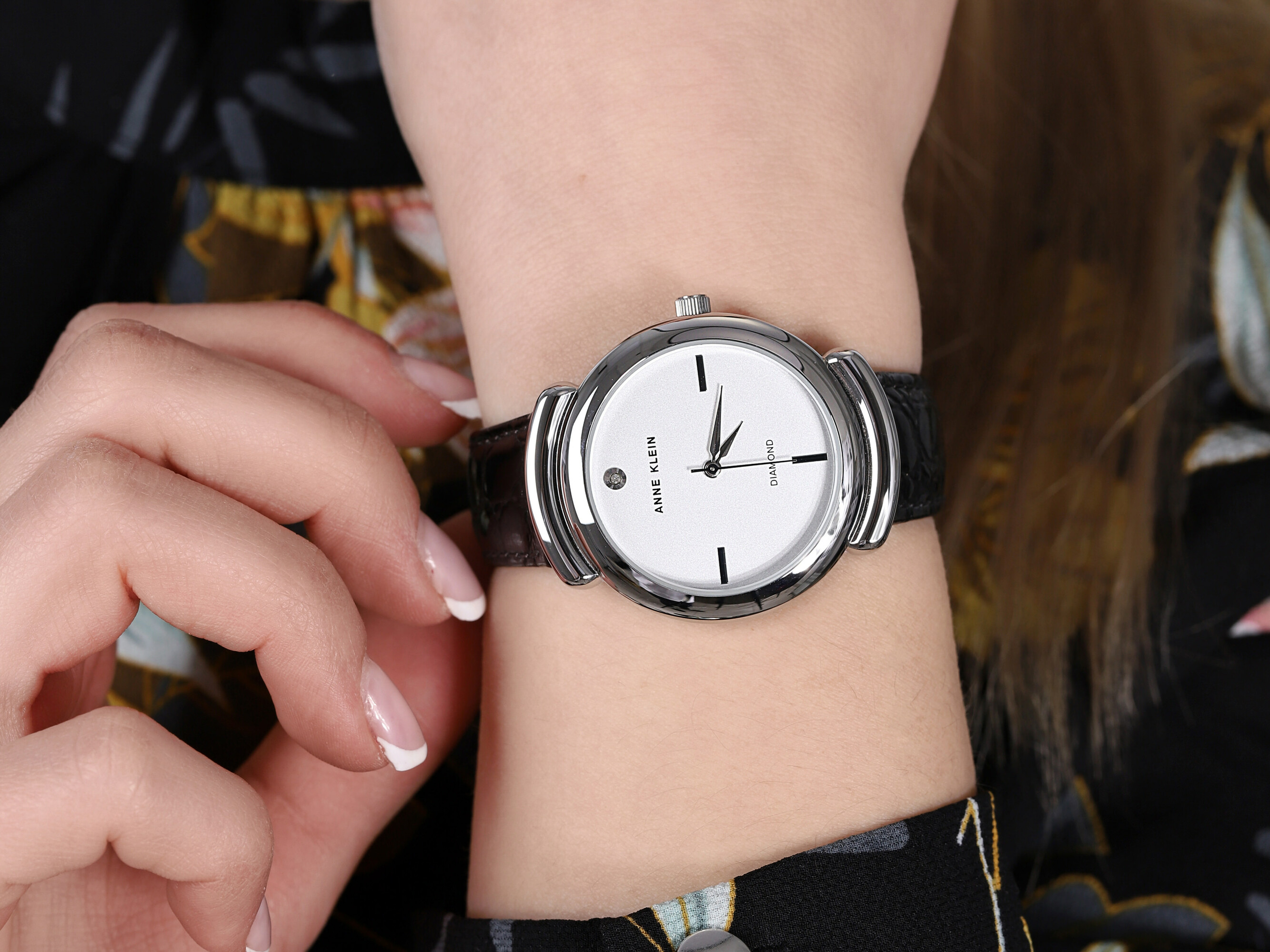 Anne Klein AK-2359SVBK zegarek damski Pasek - miniatura 4