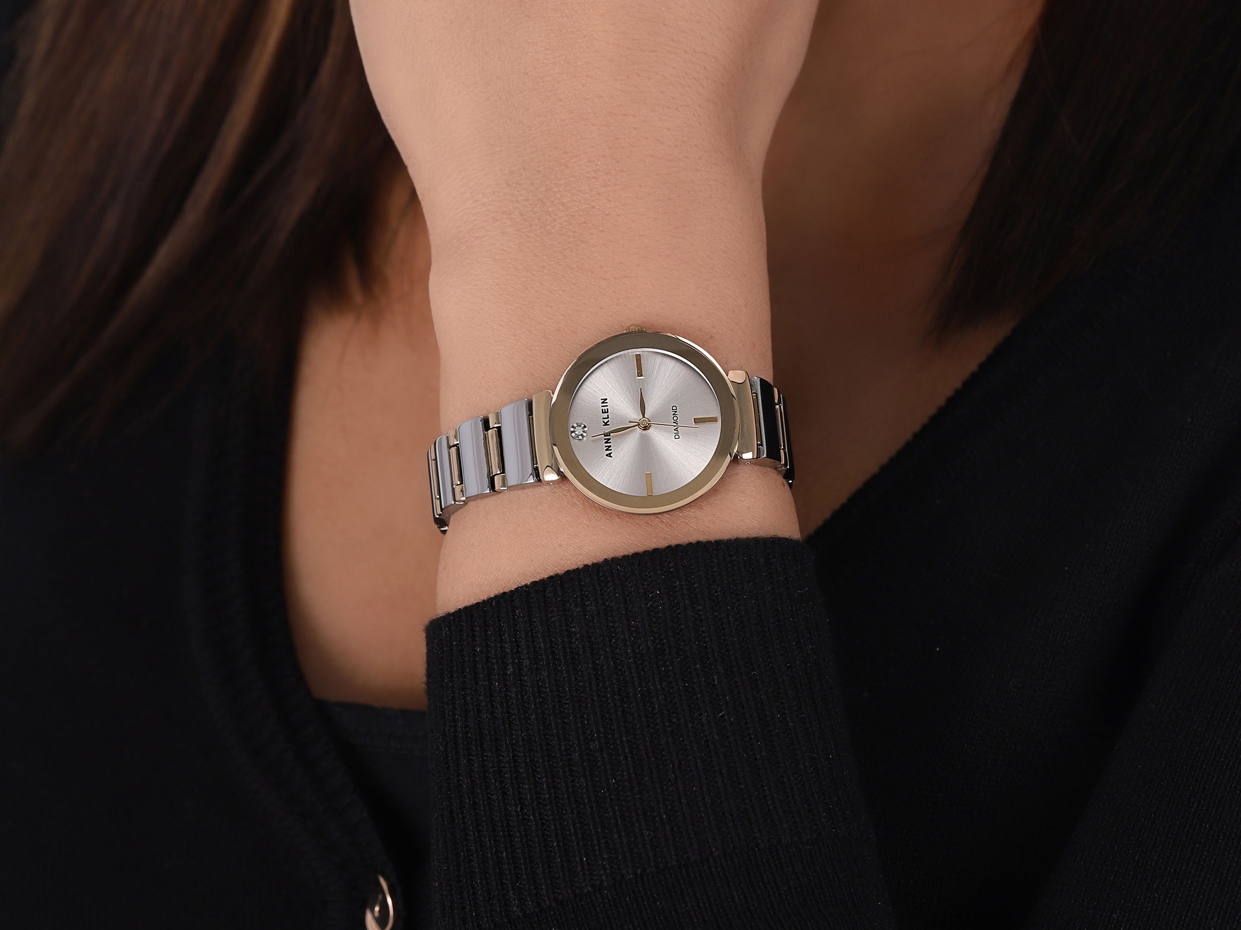Anne Klein AK-2435SVTT zegarek damski Bransoleta
