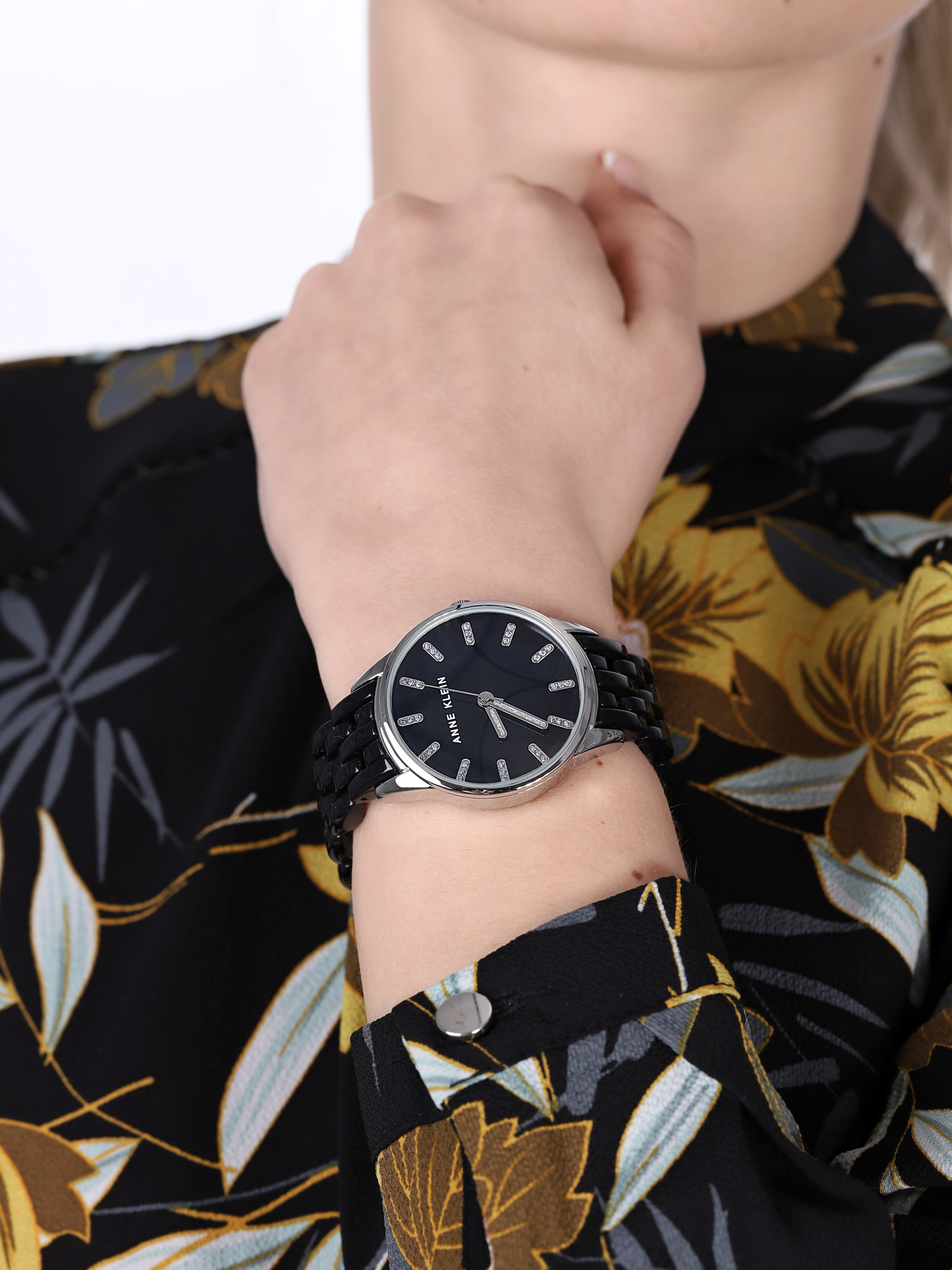 Anne Klein AK-2617BKSV damski zegarek Bransoleta bransoleta - miniatura 3