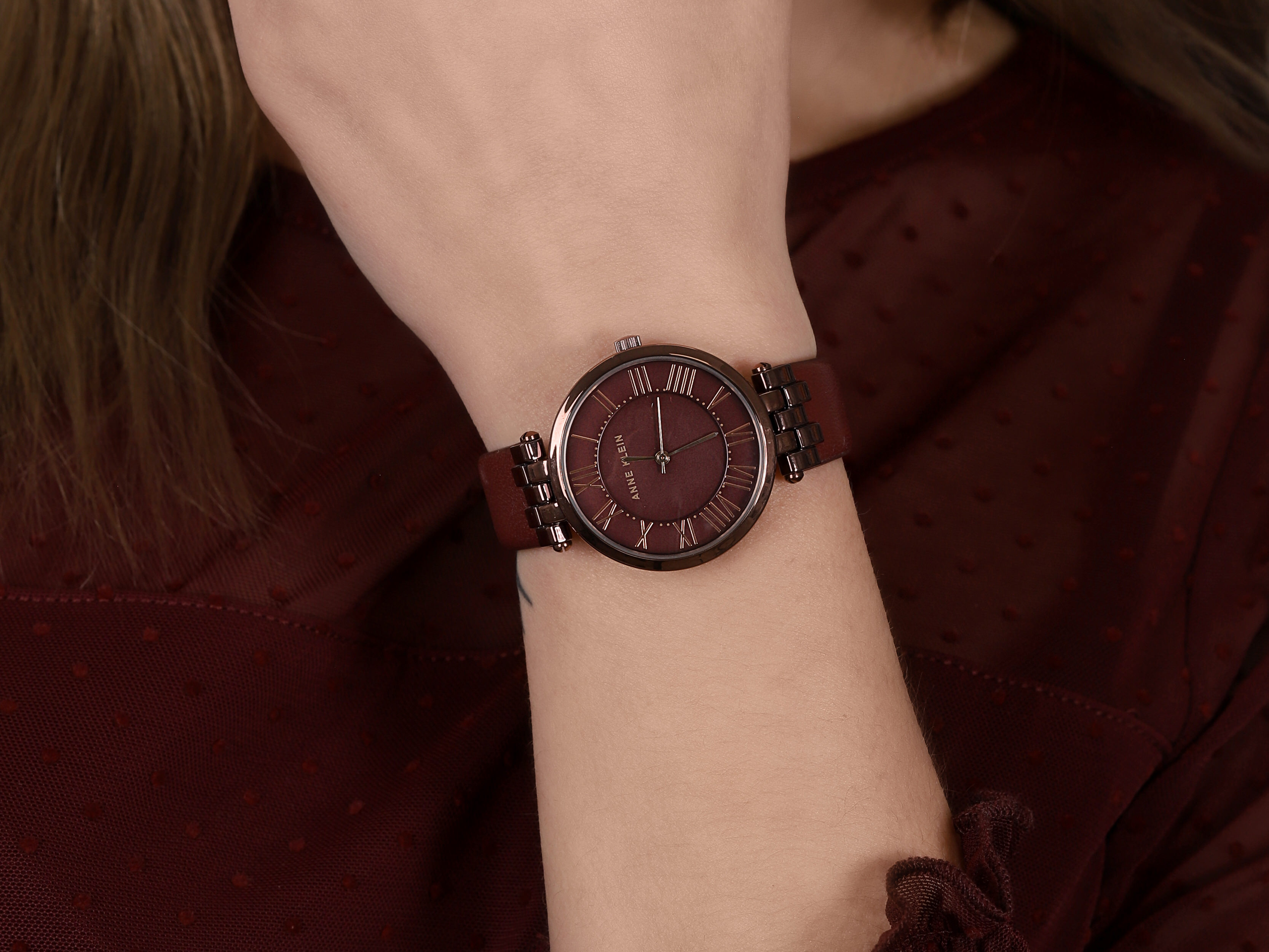 Anne Klein AK-2619BYBN zegarek klasyczny Pasek - miniatura 4