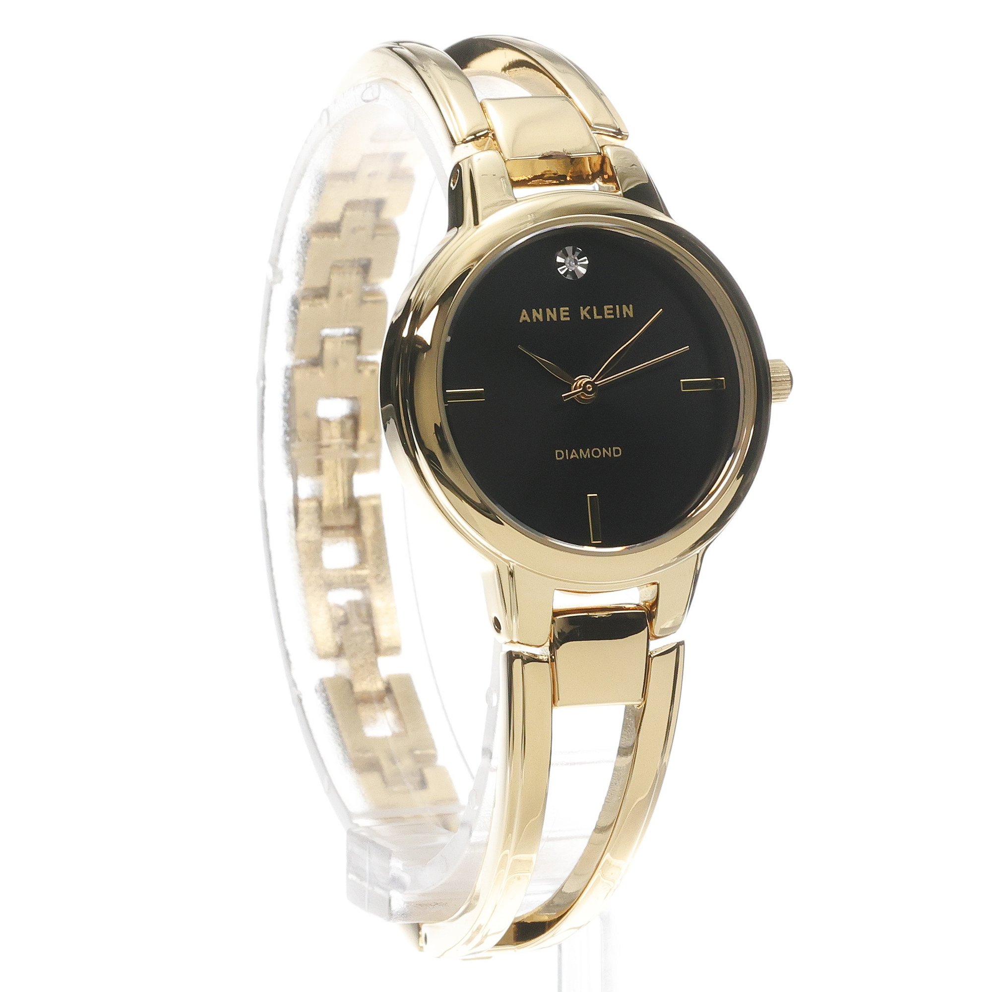 Anne Klein AK-2626BKGB Genuine Diamond Dial Bangle zegarek fashion-modowy Bransoleta - miniatura 3