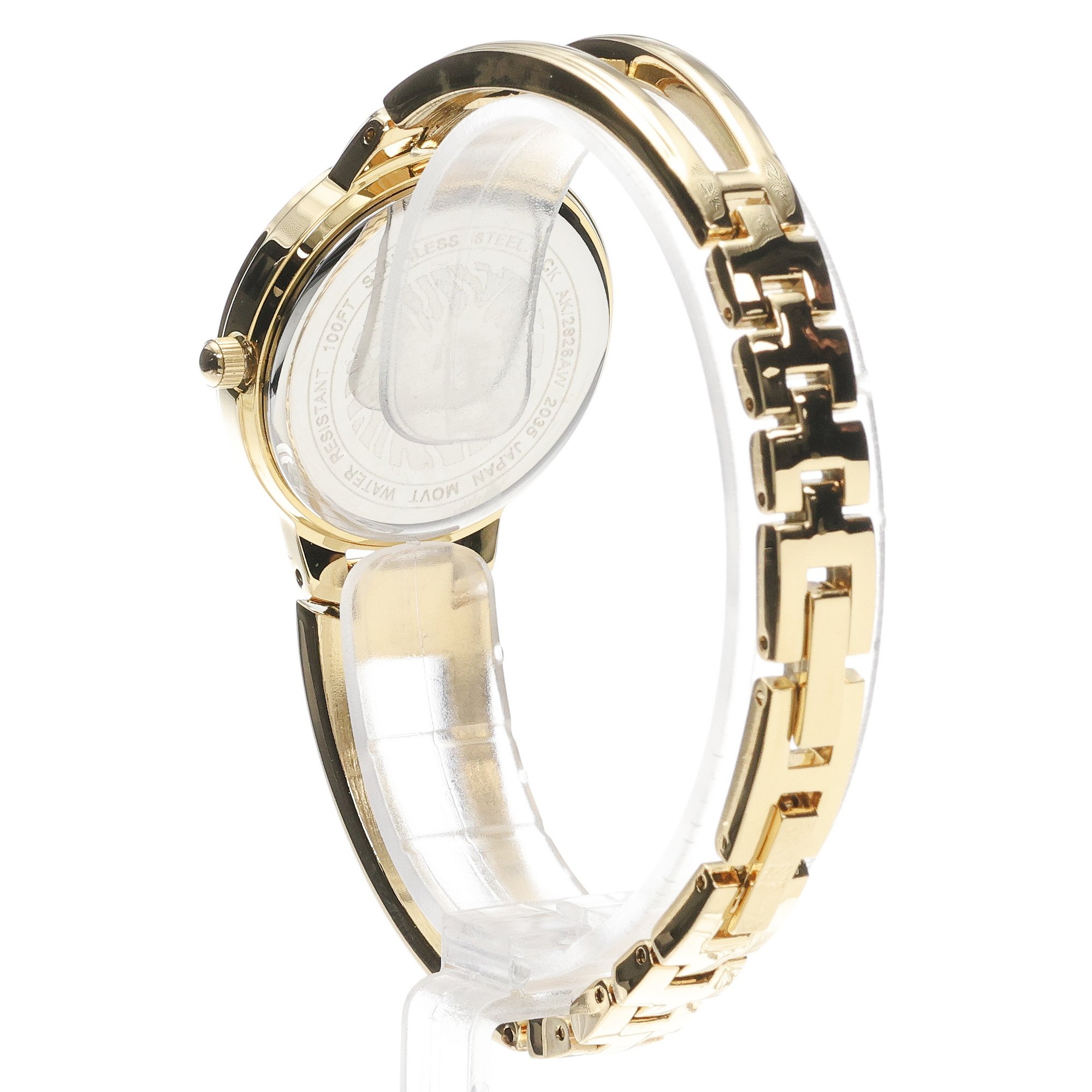 Anne Klein AK-2626BKGB zegarek złoty fashion-modowy Bransoleta bransoleta - miniatura 4