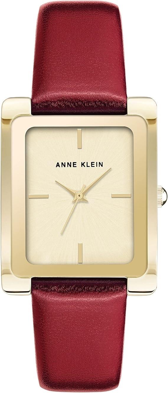 Anne Klein Leather Strap Watch AK-2706CHRD