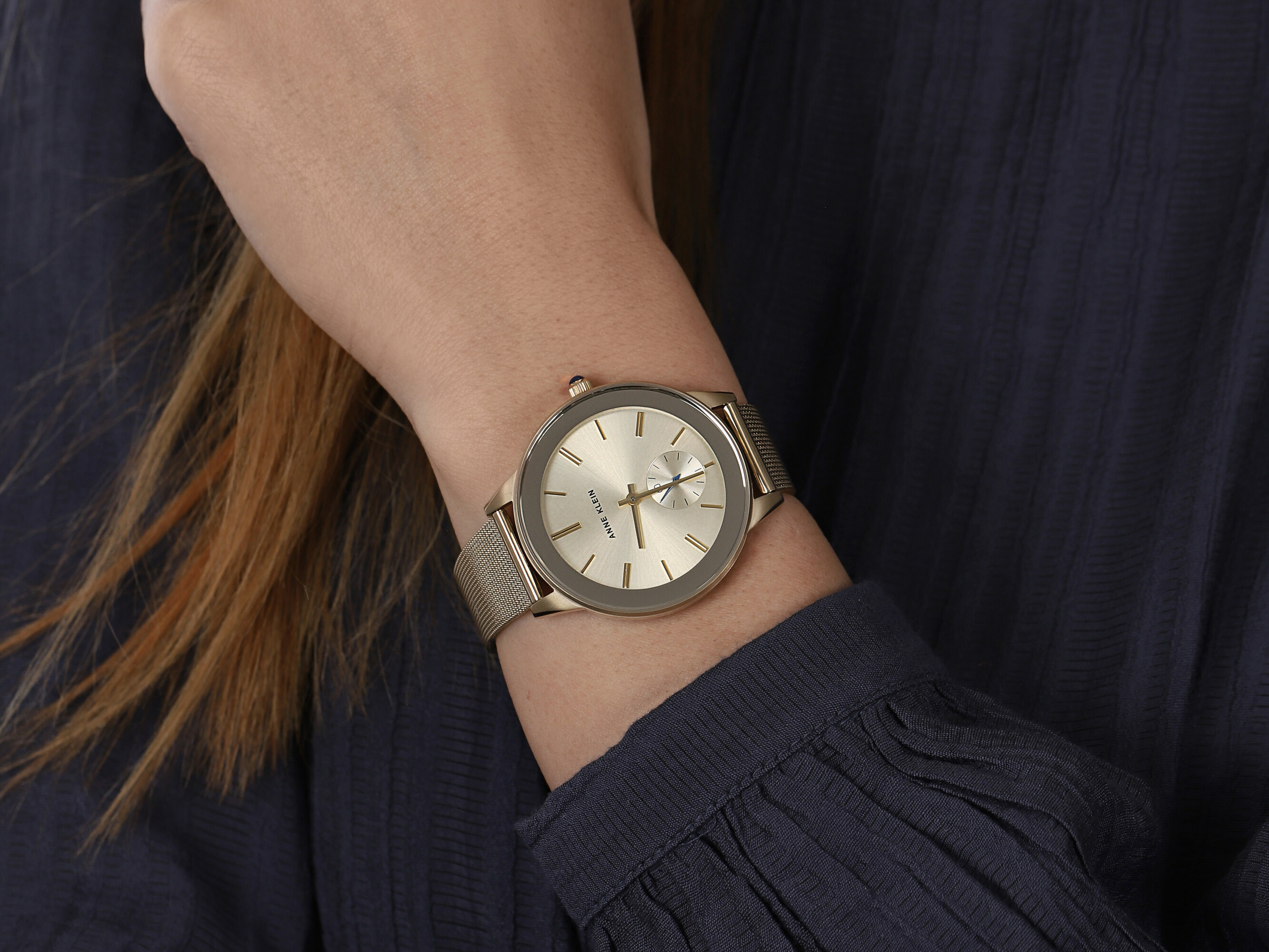 Anne Klein AK-2982CHGB damski zegarek Bransoleta bransoleta - miniatura 4