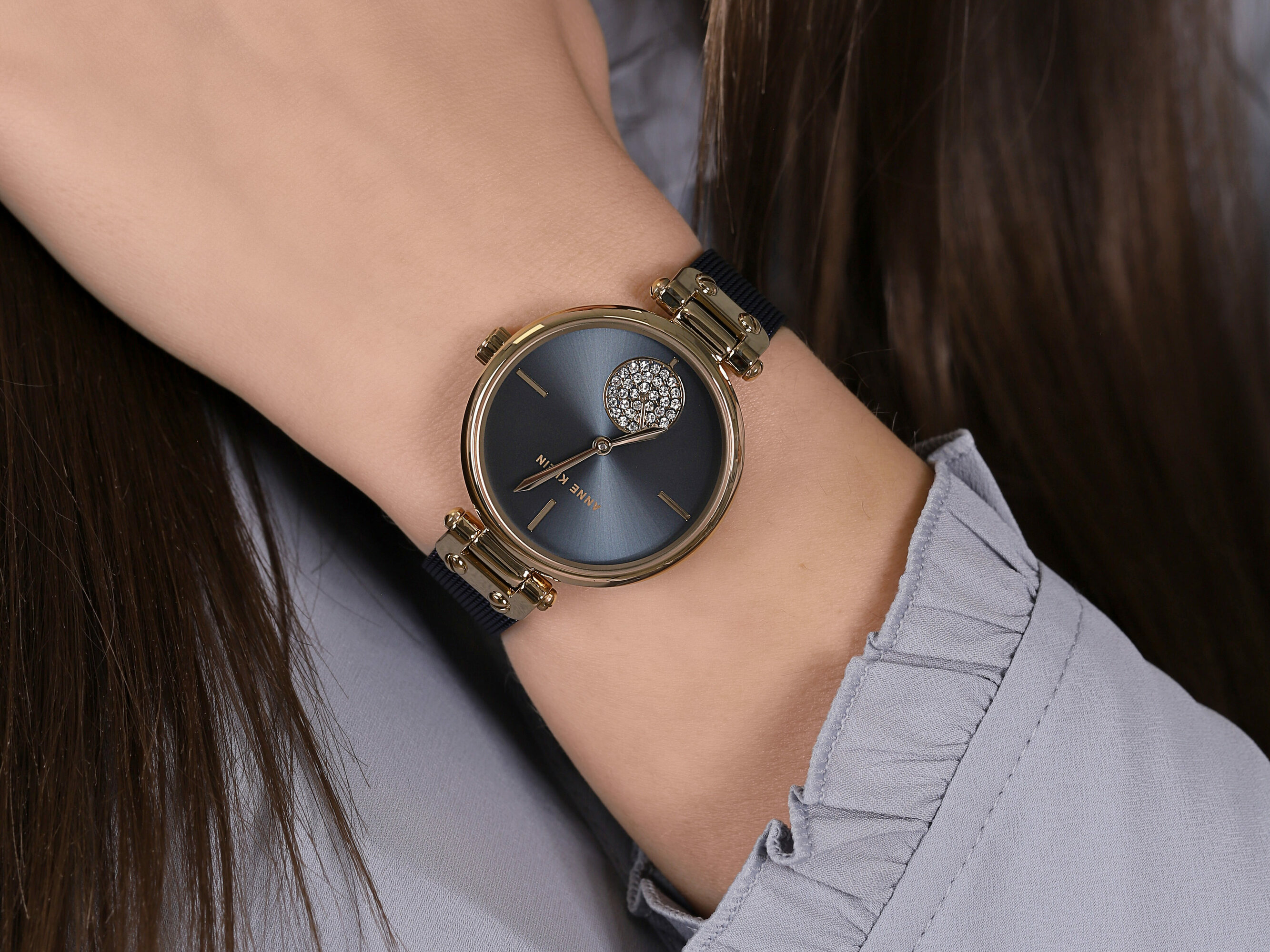 Anne Klein AK-3001GPBL zegarek damski Bransoleta - miniatura 4
