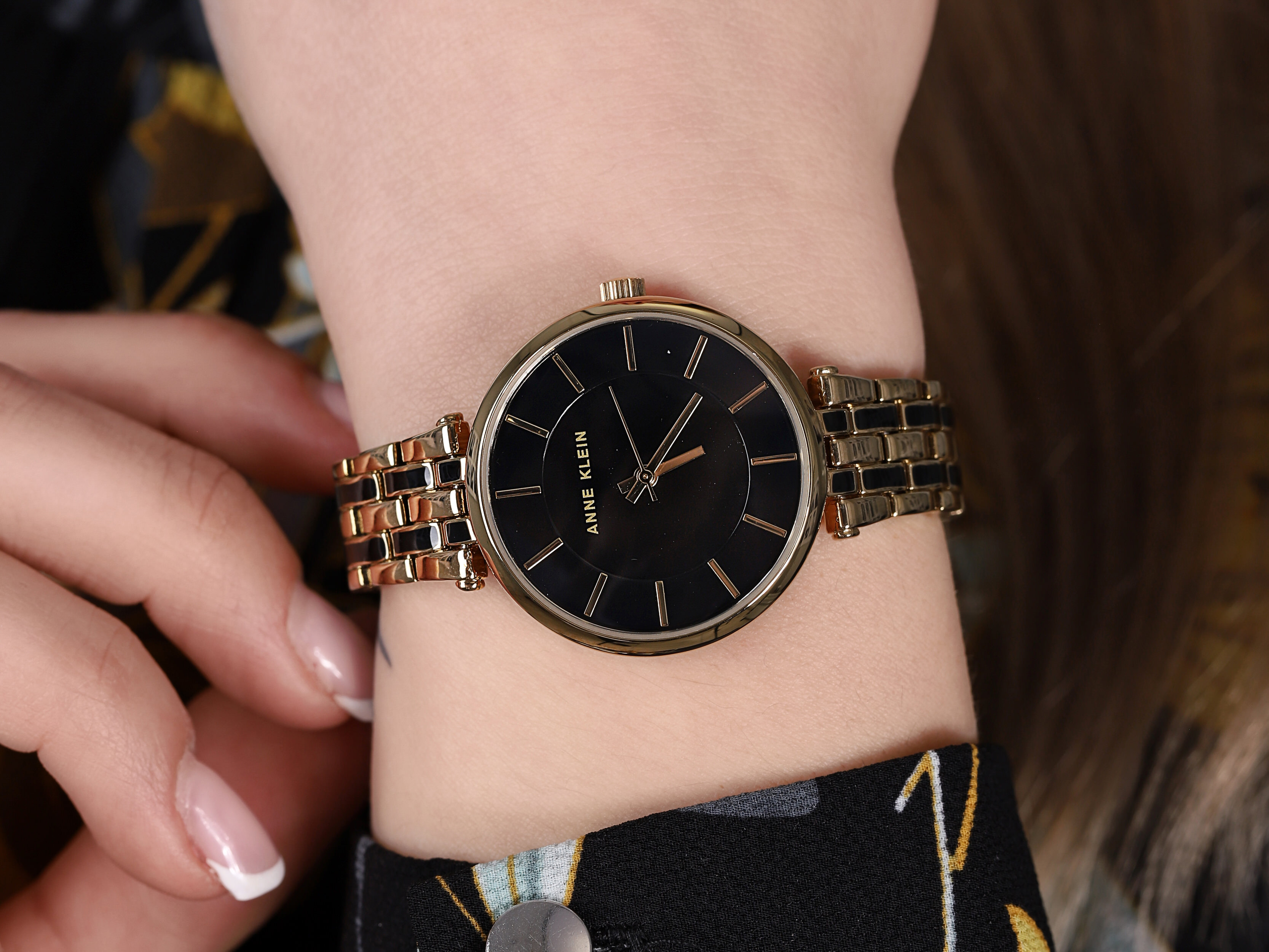 Anne Klein AK-3010BKGB damski zegarek Bransoleta bransoleta - miniatura 4