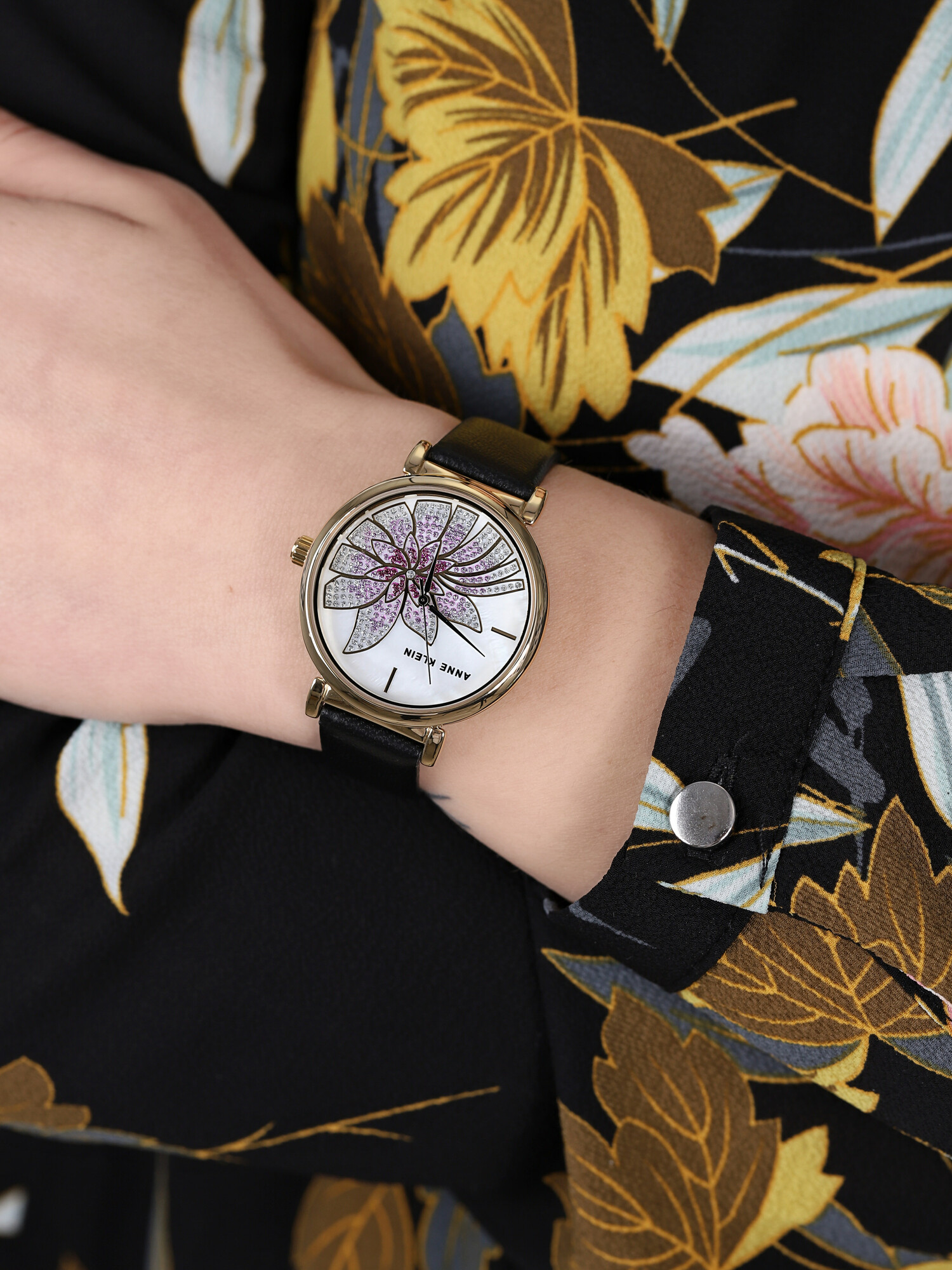 Anne Klein AK-3064MPBK zegarek klasyczny Pasek - miniatura 3