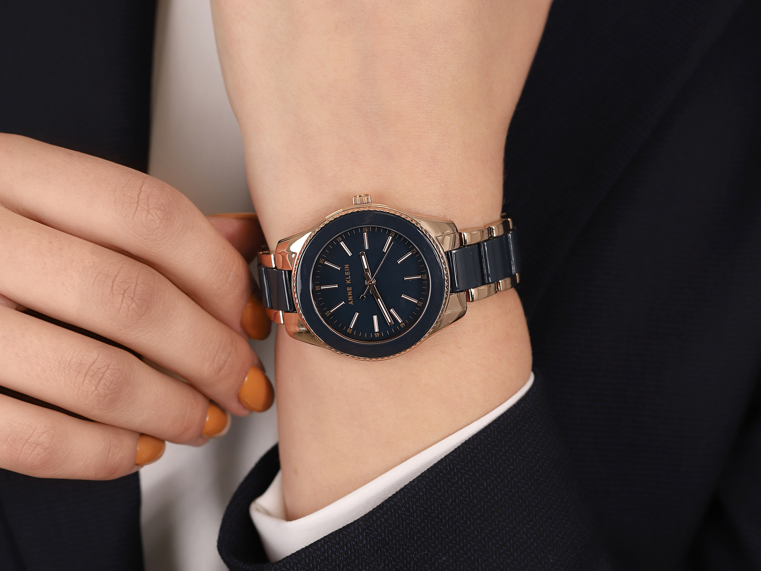 Anne Klein AK-3214NVRG damski zegarek Bransoleta bransoleta - miniatura 4