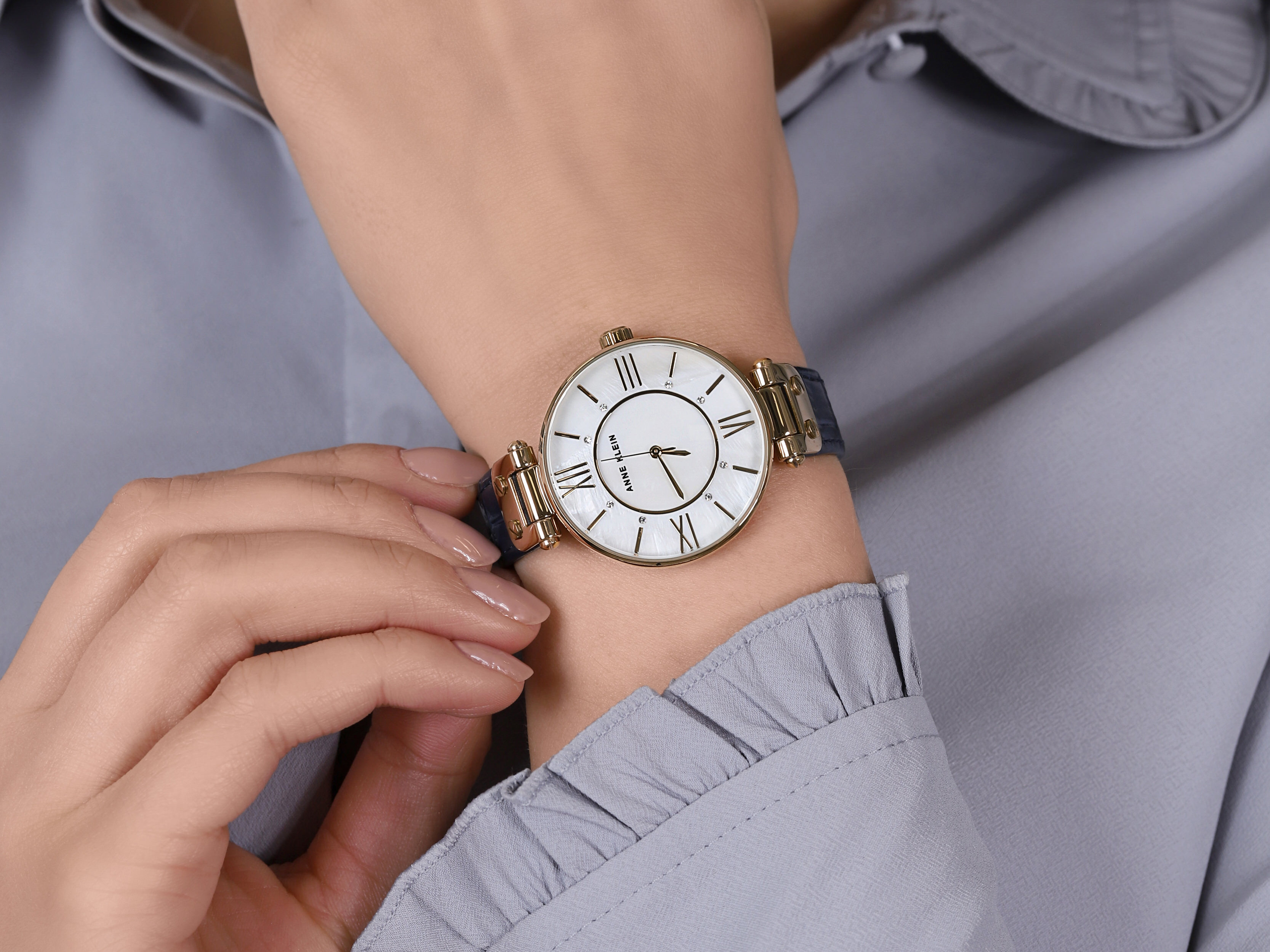 Anne Klein AK-3228MPNV zegarek damski Pasek - miniatura 3
