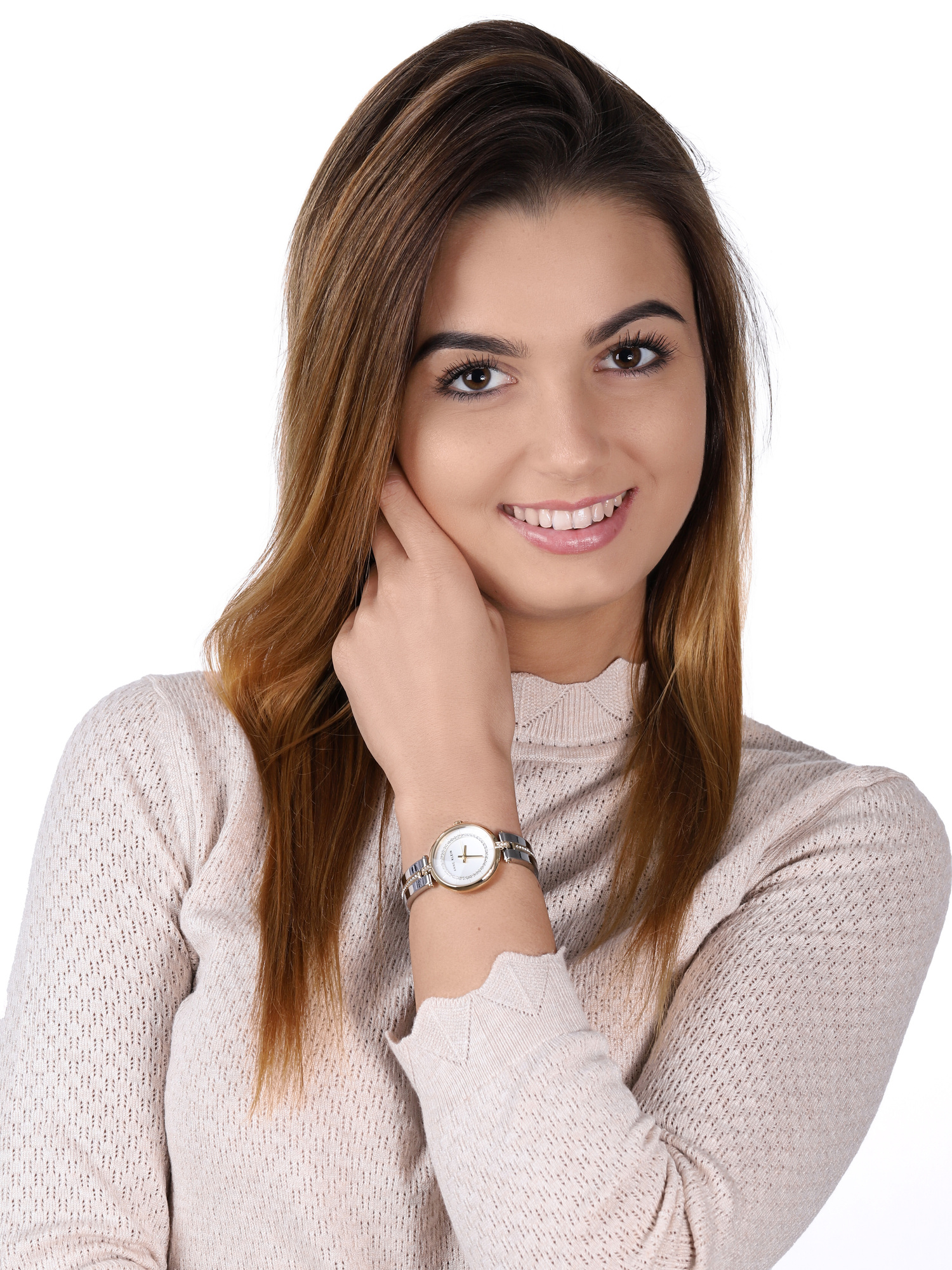 Anne Klein AK-3249SVTT zegarek złoty klasyczny Bransoleta bransoleta - miniatura 2