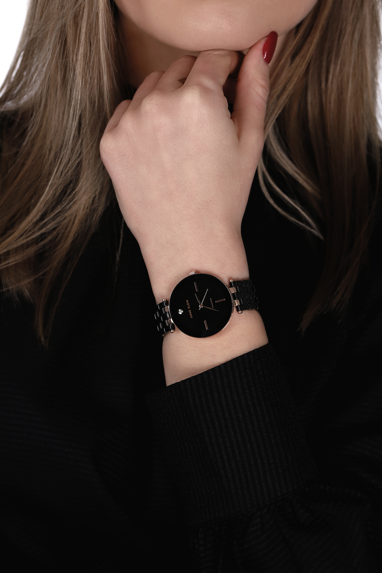 Anne Klein AK-3310BKRG zegarek różowe złoto fashion/modowy Bransoleta bransoleta - miniatura 3