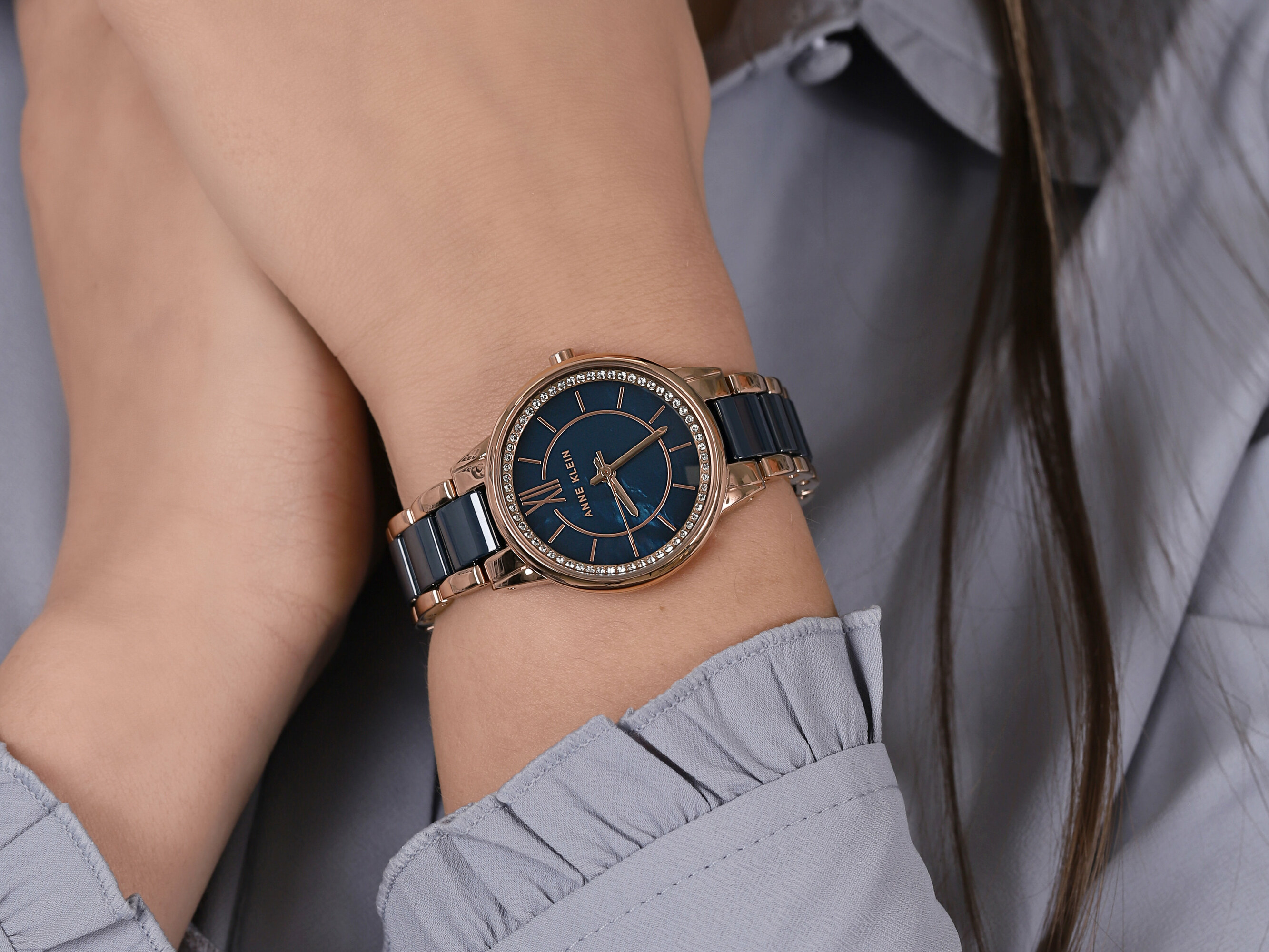 Anne Klein AK-3344NVRG zegarek klasyczny Bransoleta - miniatura 7