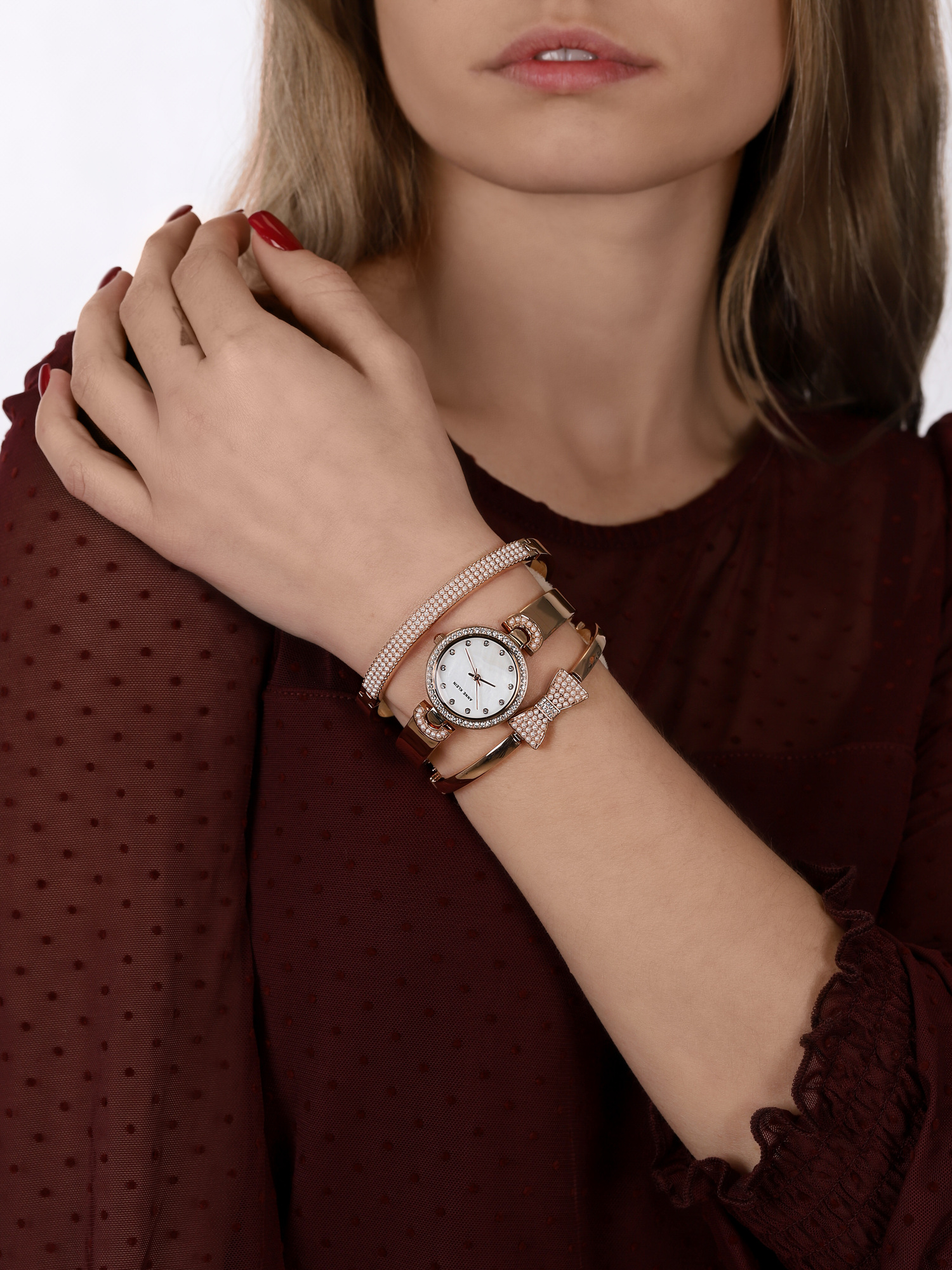 Anne Klein AK-3466RGST zegarek różowe złoto fashion/modowy Bransoleta bransoleta - miniatura 3