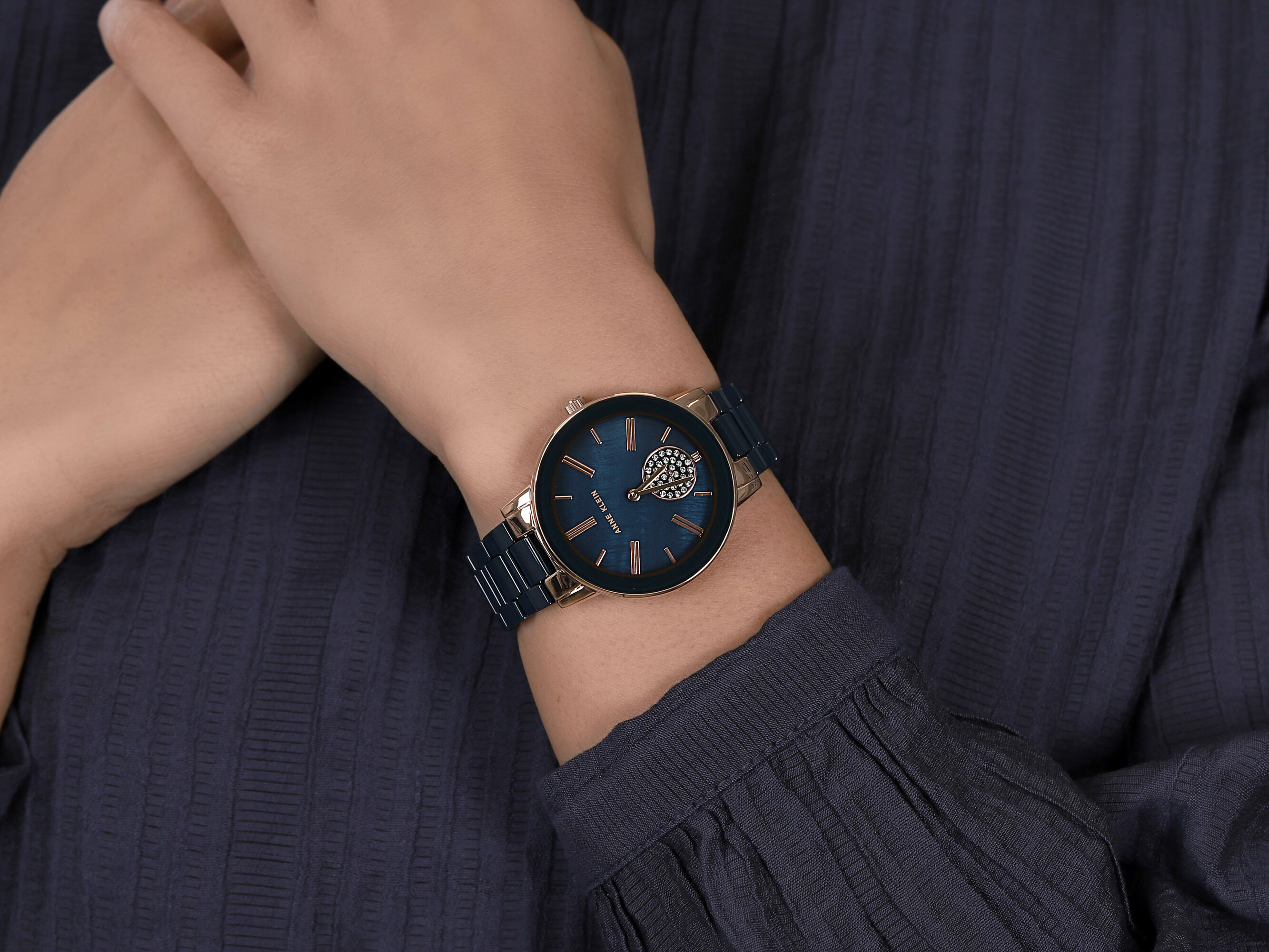 Anne Klein AK-3502NVRG zegarek klasyczny Bransoleta - miniatura 4