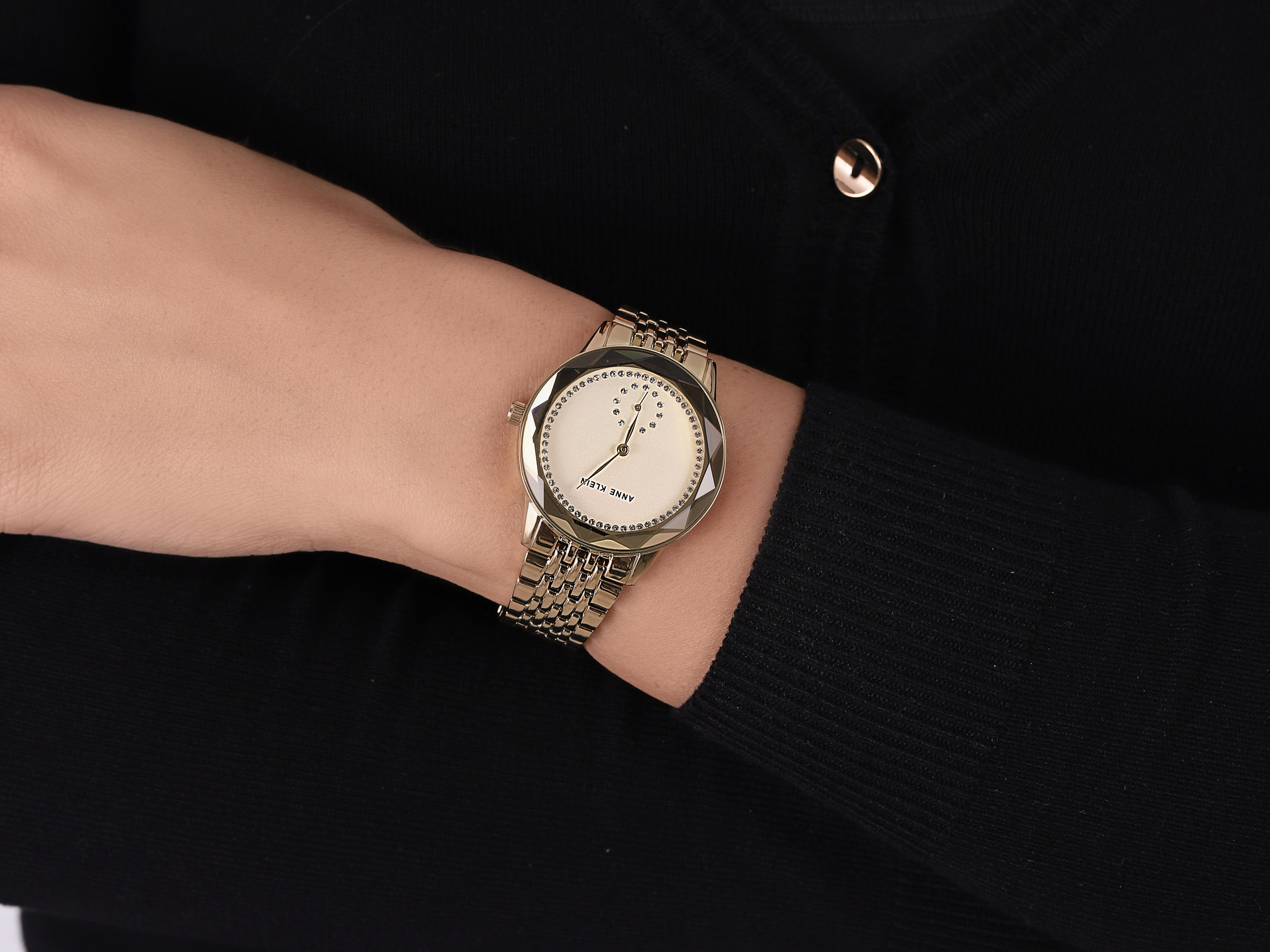 Anne Klein AK-3506CHGB damski zegarek Bransoleta bransoleta - miniatura 4